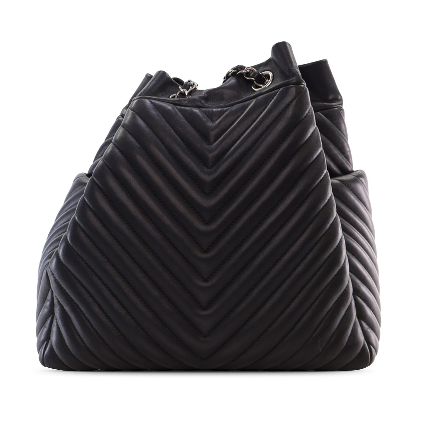 Chanel Chevron Calfskin Urban Spirit Bucket SHG-Fev4j8 Bucket Bag