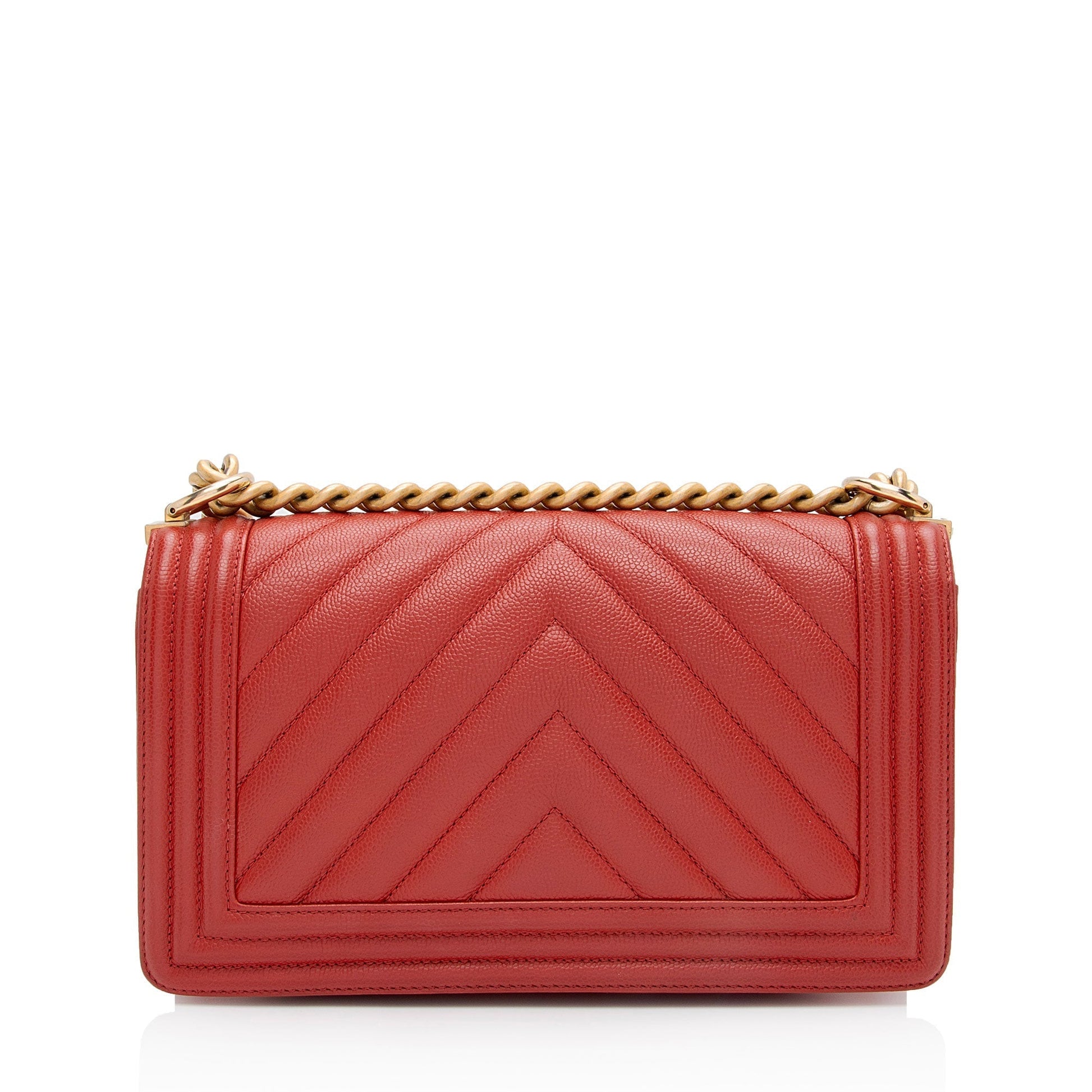 Chanel Chevron Caviar Old Boy SHF-PRQKC9 Leather Handbag