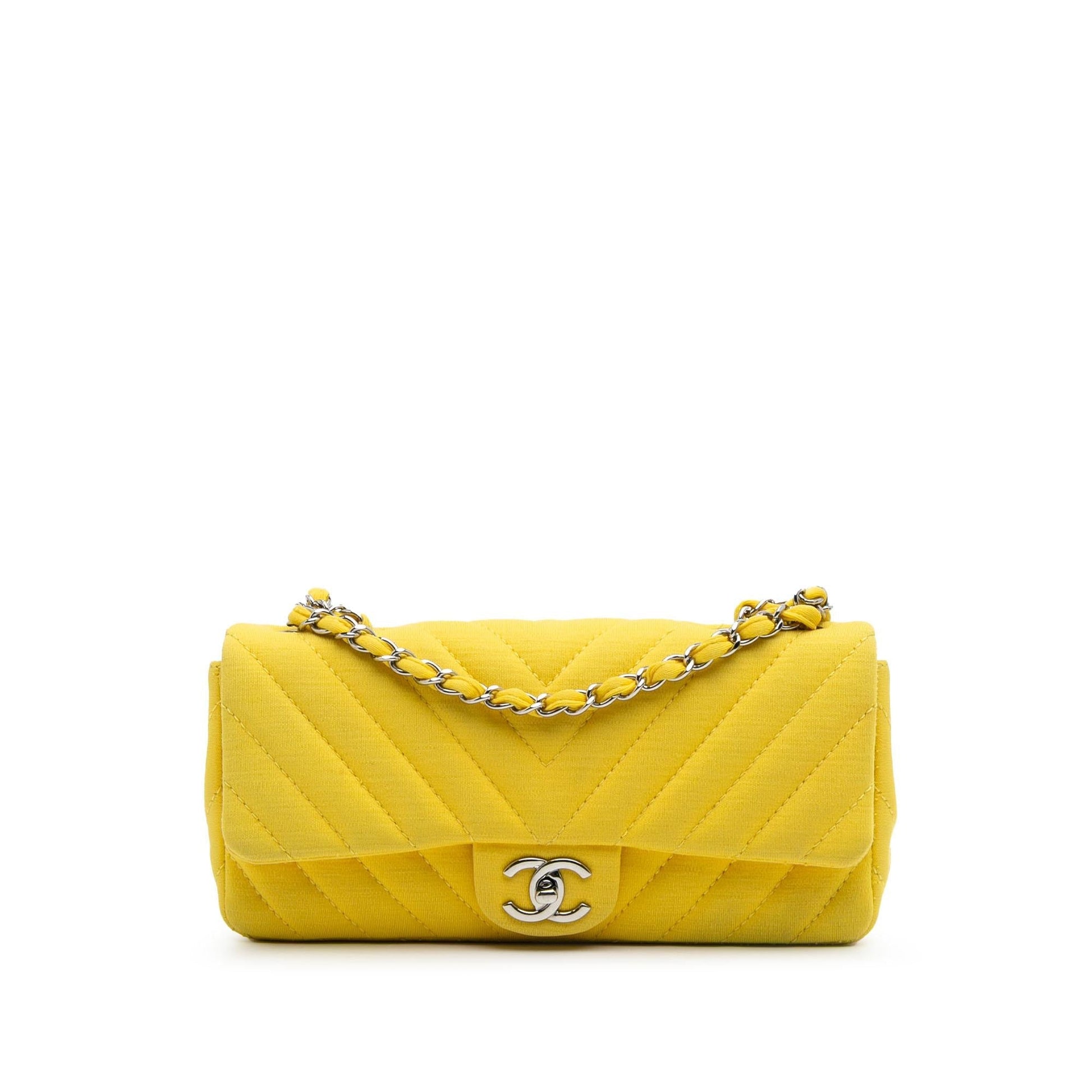 Chanel Chevron Jersey East West Flap Handbag Flap 1