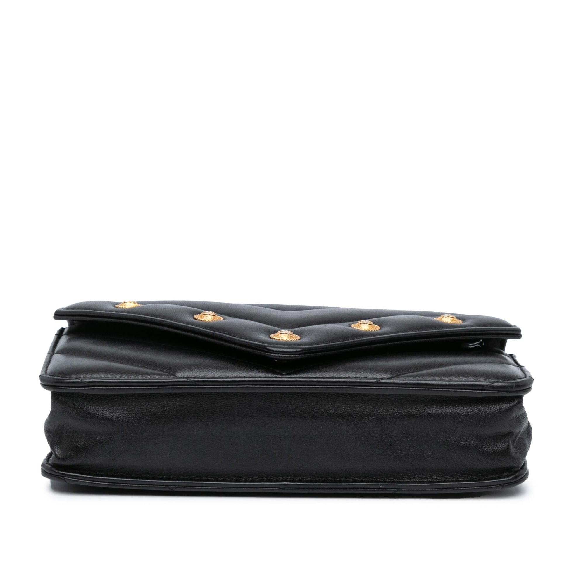 Chanel Chevron Lambskin Button On SHG-zOLBNO Wallet Case