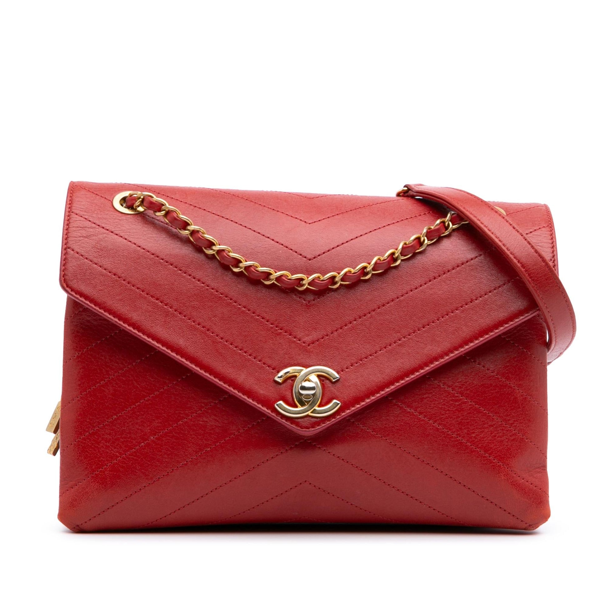 Chanel Chevron Lambskin Coco Envelope Flap Handbag Flap 1