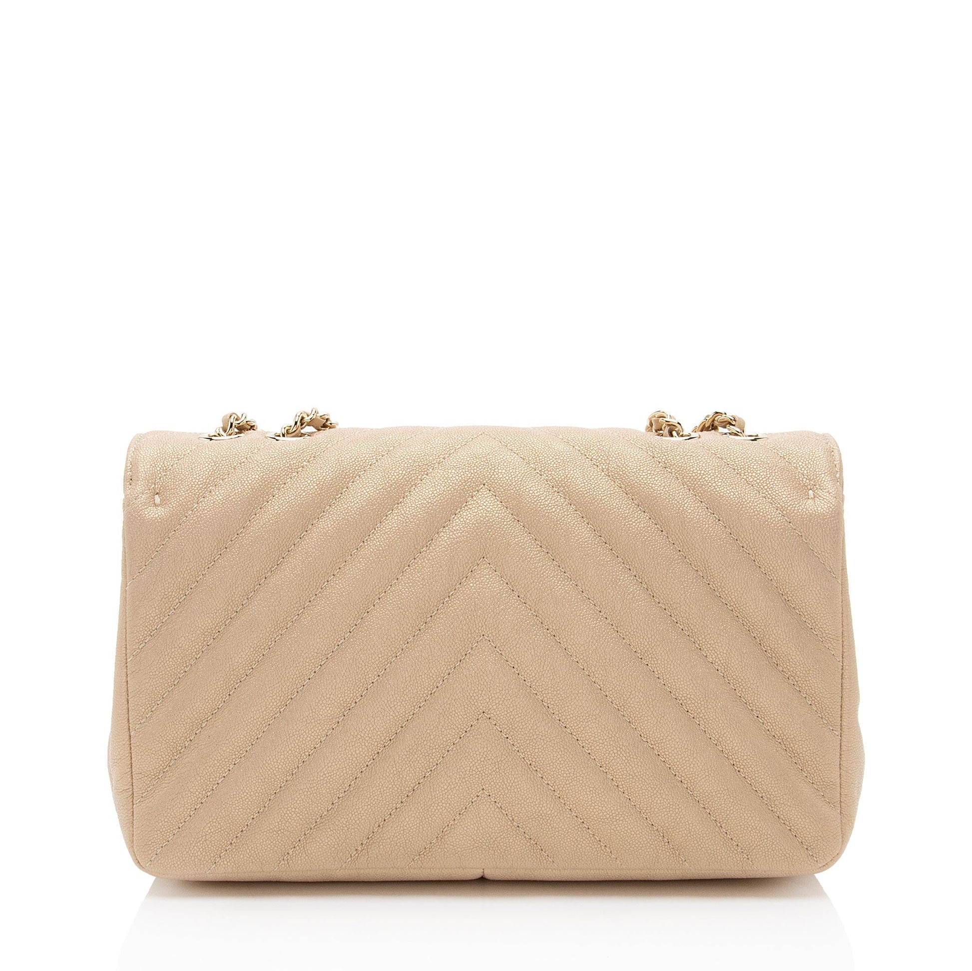 Chanel Chevron Flap Small Leather Shoulder Bag