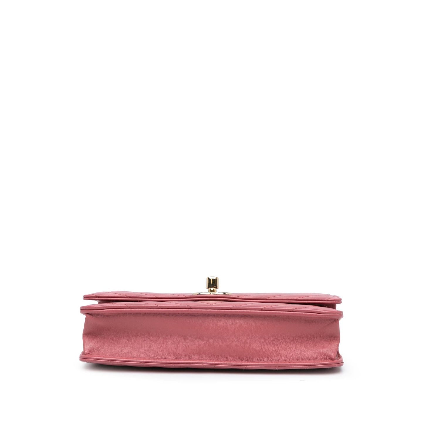 Chanel Chevron Quilted Lambskin Trendy CC on Wallet Case On Chain