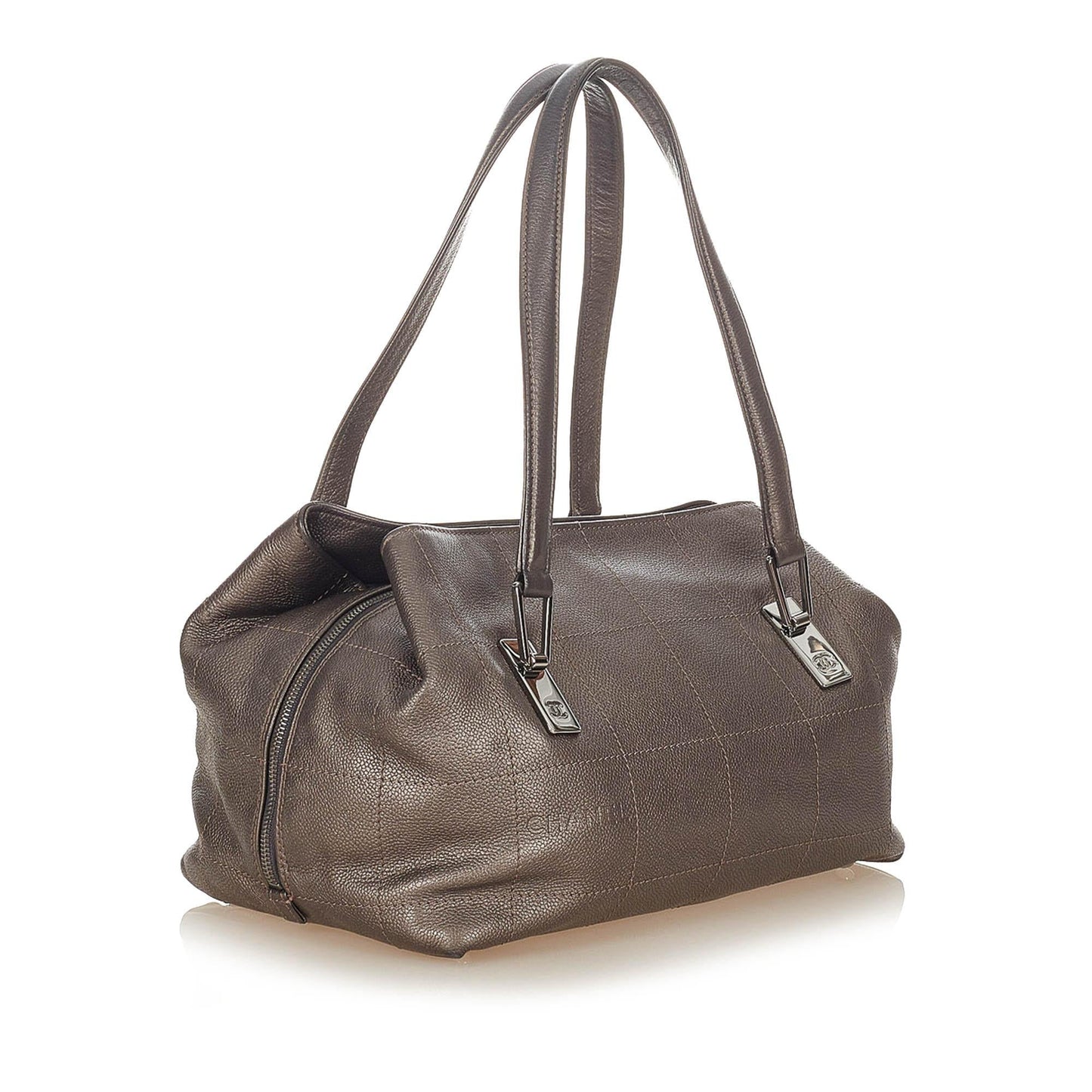 Chanel Choco Bar Caviar SHG Leather Shoulder Bag 6