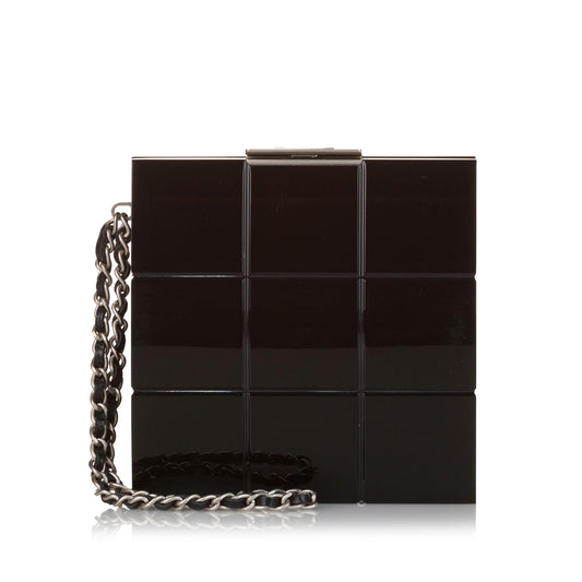 Chanel Choco Bar Lucite Perspex Clutch Bag