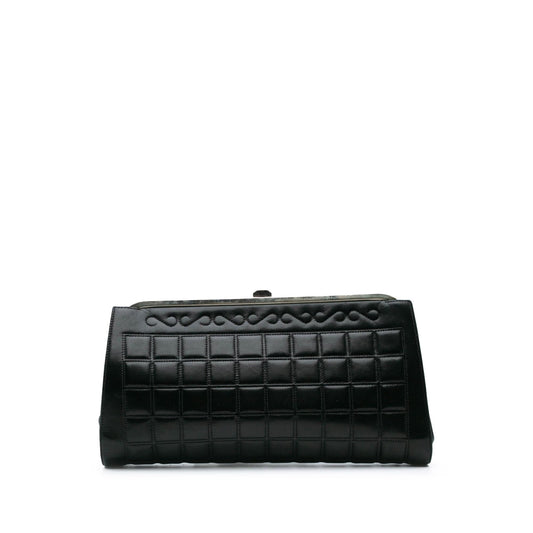 Chanel Chocolate Bar Lambskin Frame Clutch Bag