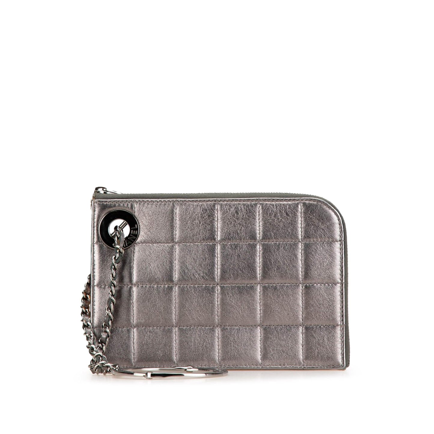 Chanel Chocolate Bar Lambskin Handcuff Wristlet Handbag