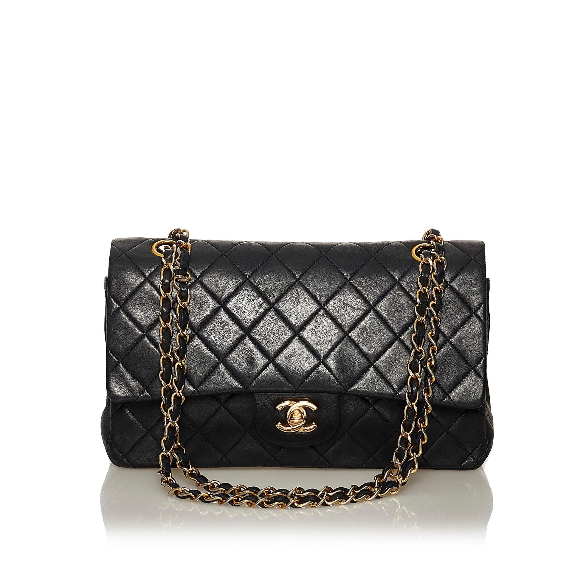 Chanel Classic Lambskin Double Flap SHG Leather Shoulder Bag 5