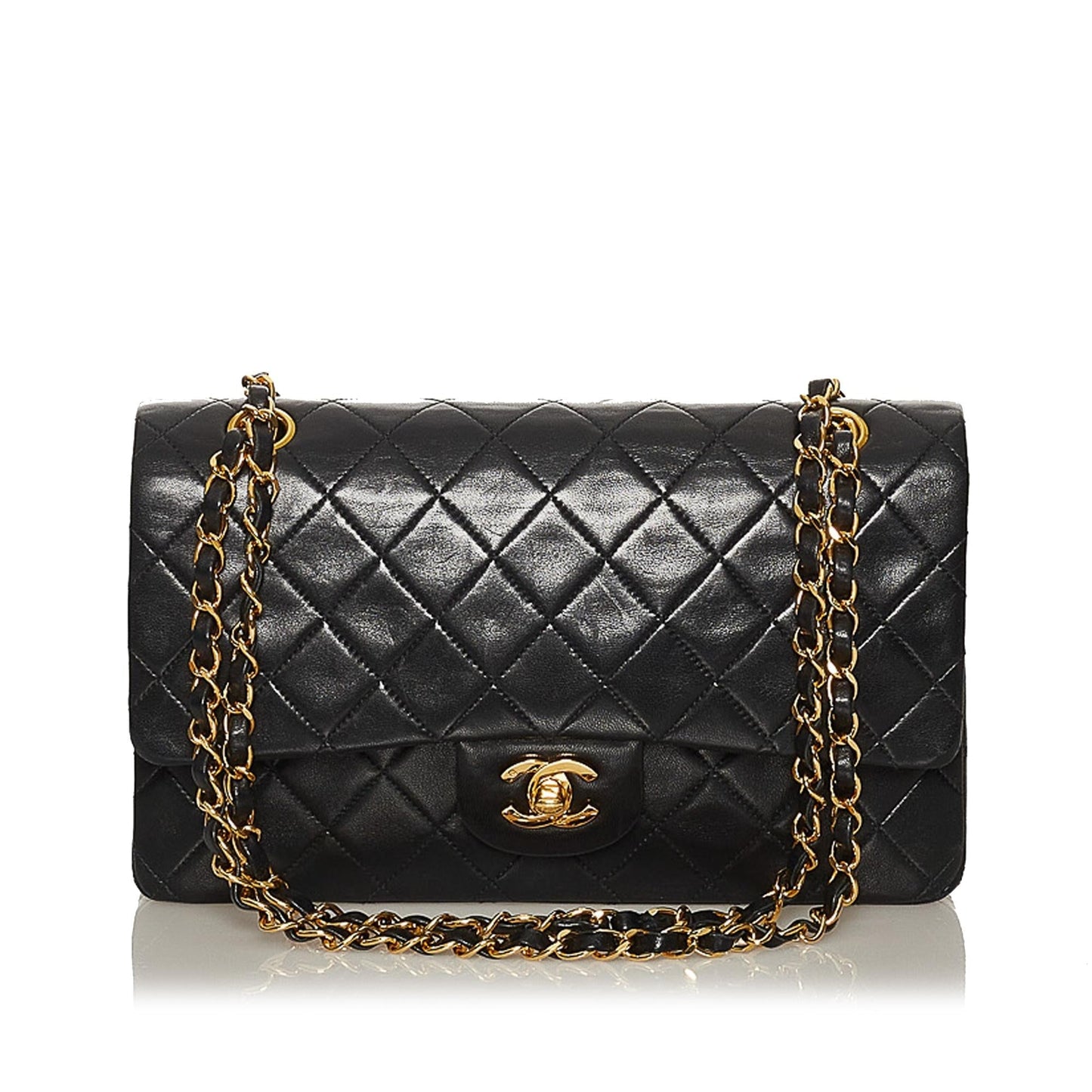 Chanel Classic Lambskin Double Flap SHG Leather Shoulder Bag 7