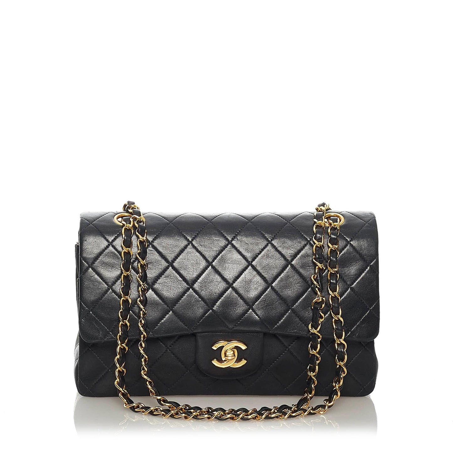Chanel Classic Lambskin Double Flap SHG Leather Shoulder Bag 9