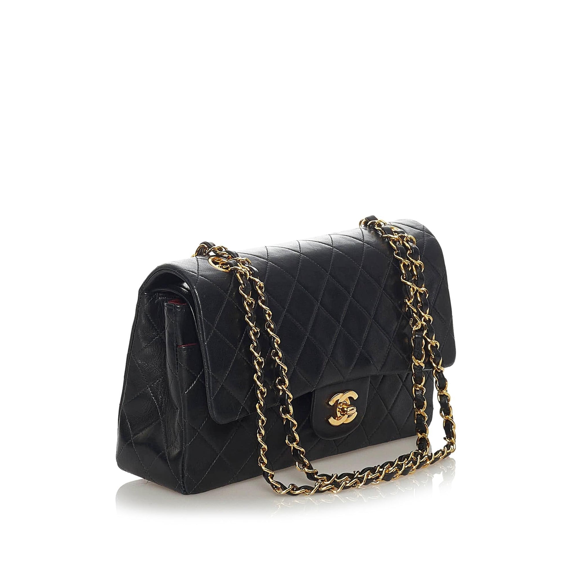 Chanel Classic Lambskin Double Flap SHG Leather Shoulder Bag 9