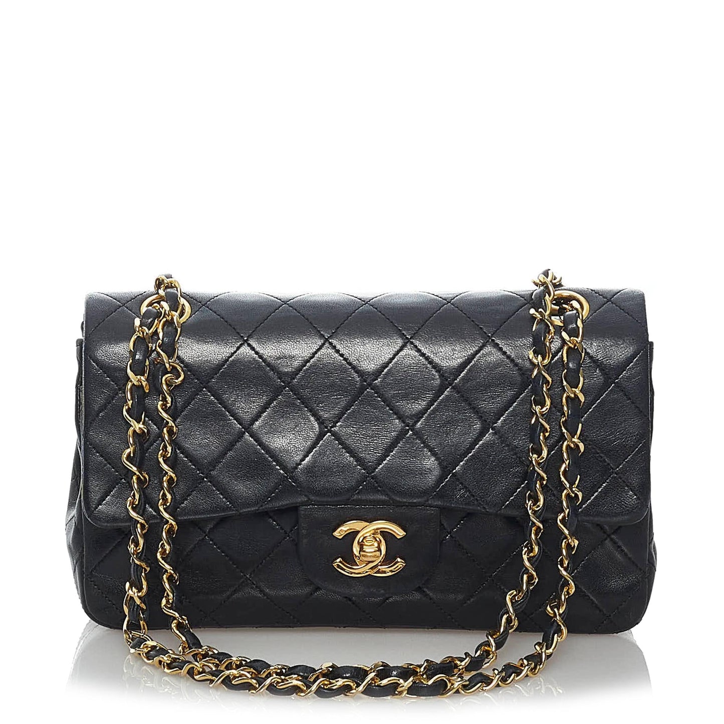 Chanel Classic Lambskin Double Flap SHG Leather Shoulder Bag 11