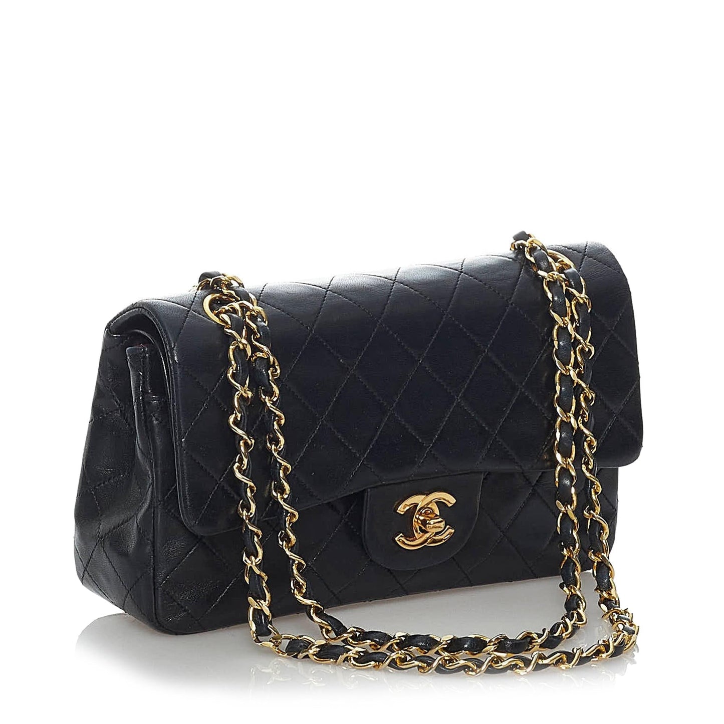 Chanel Classic Lambskin Double Flap SHG Leather Shoulder Bag 11