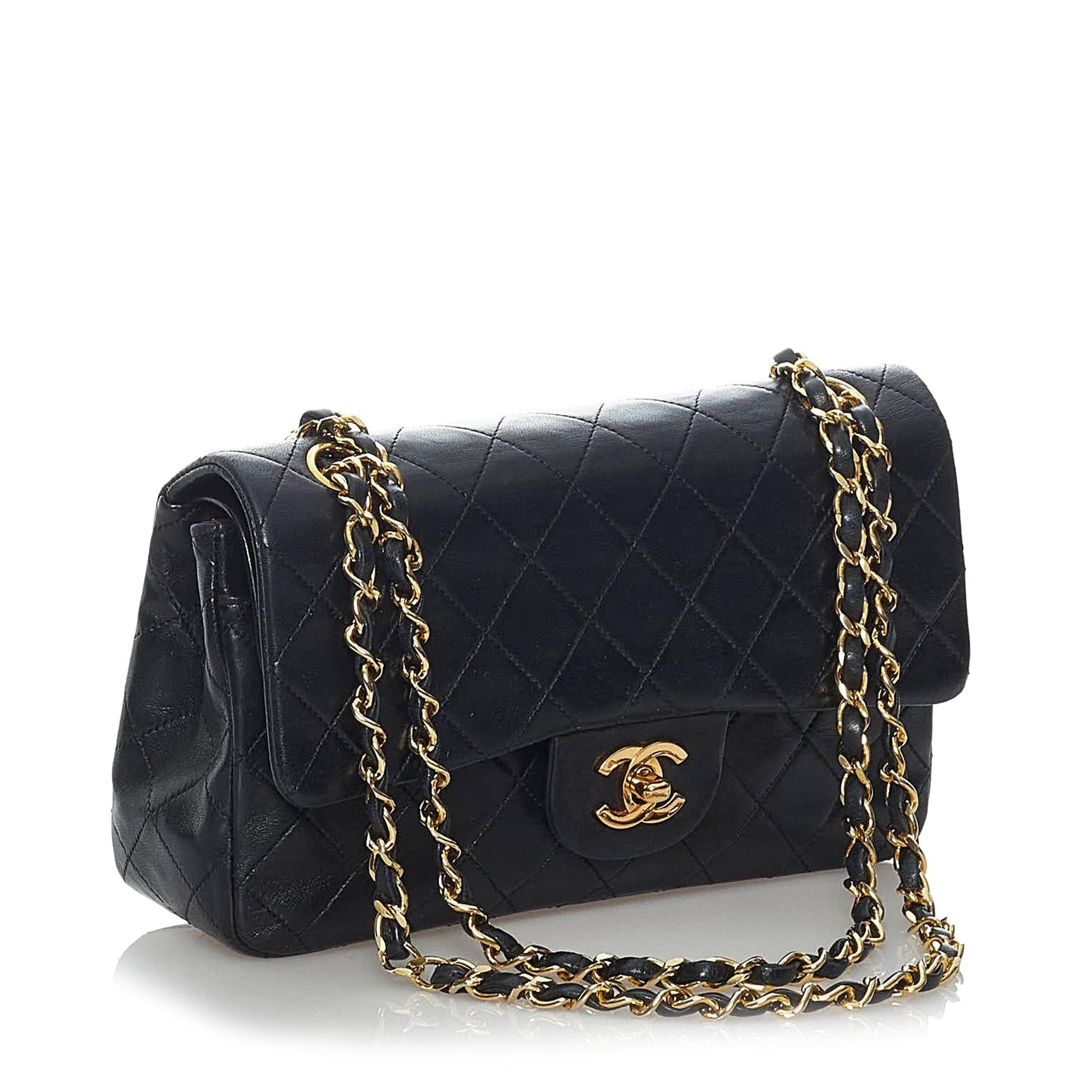 Chanel Classic Lambskin Double Flap SHG Leather Shoulder Bag 11