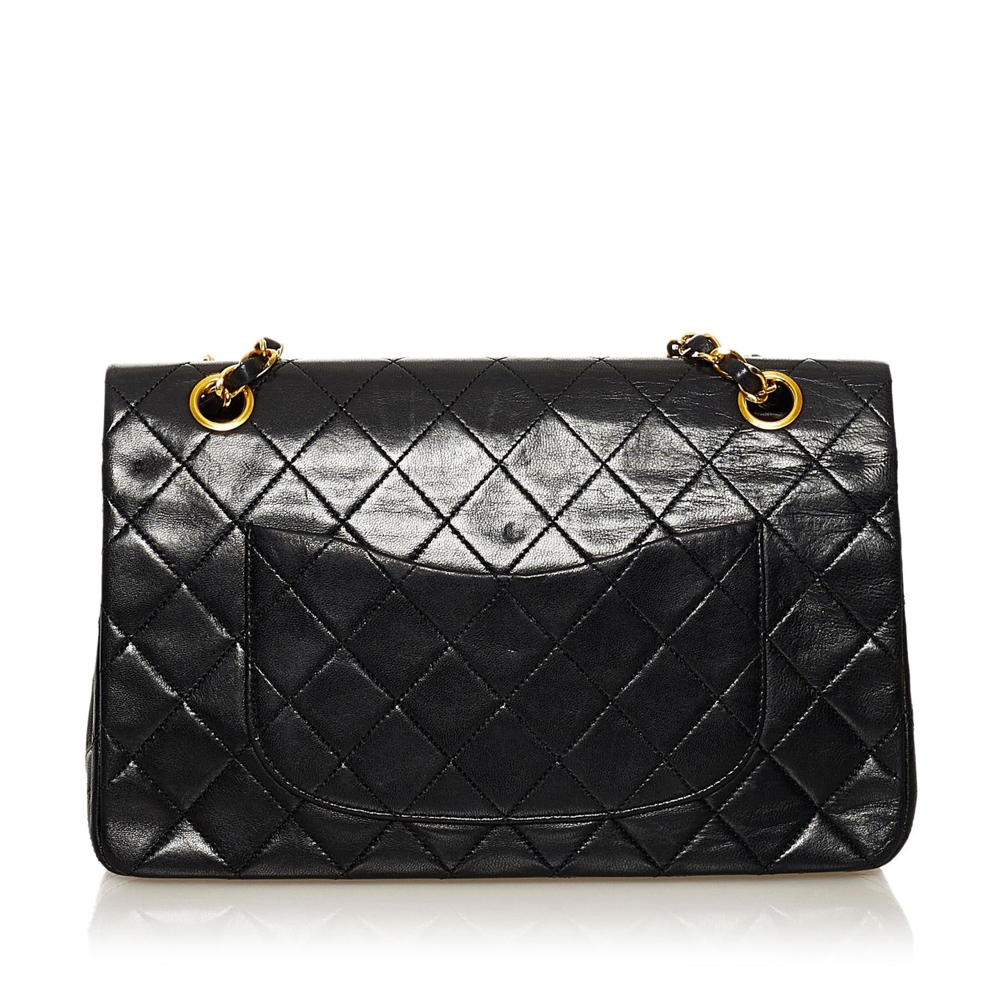 Chanel Classic Lambskin Double Flap SHG Leather Shoulder Bag 14