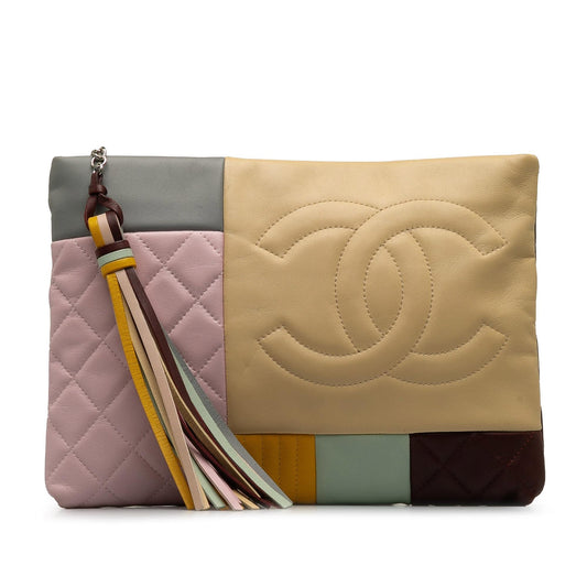 Chanel Colorblock Patchwork O SHG-kDtgpS Clutch Bag