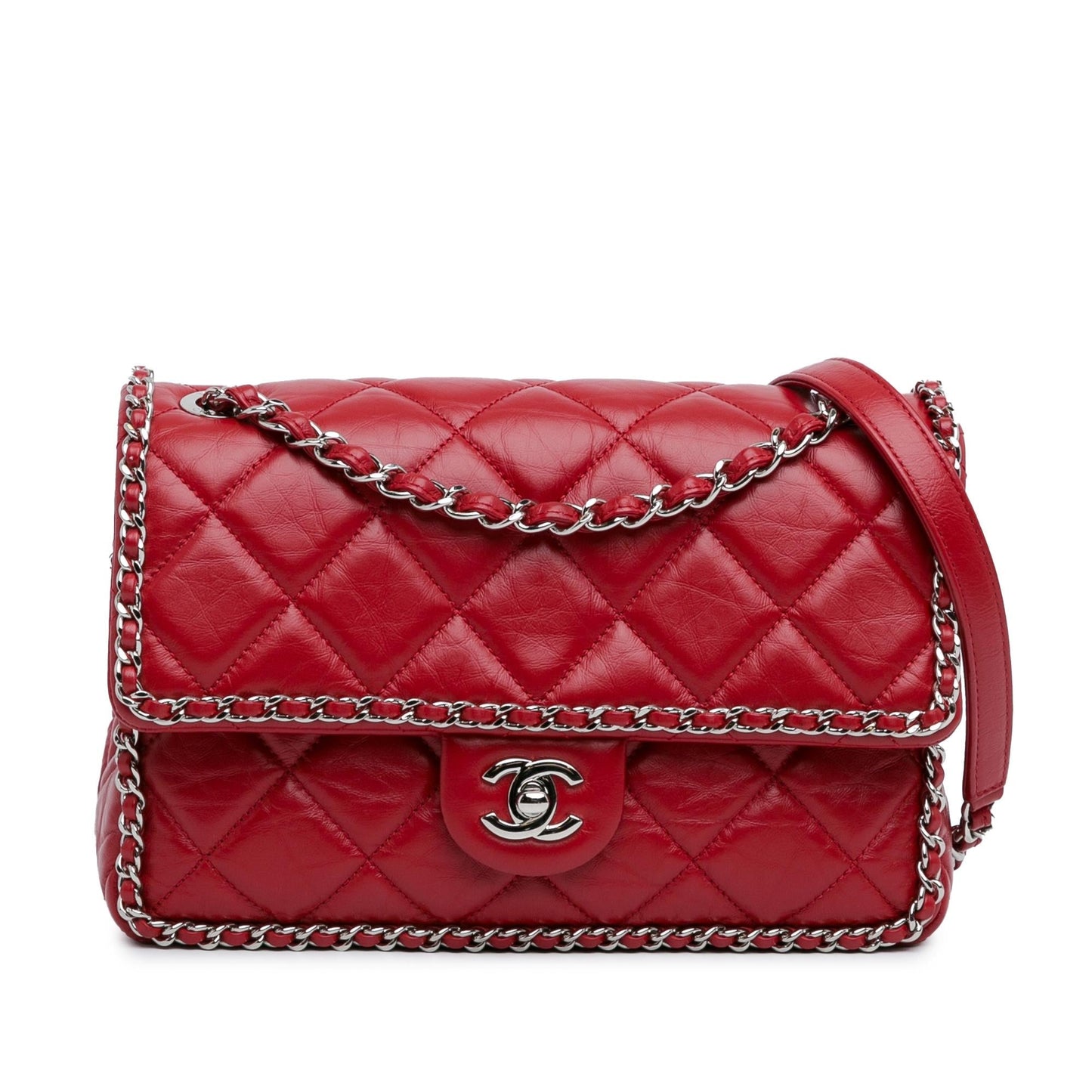Chanel Crumpled All Over Flap Handbag