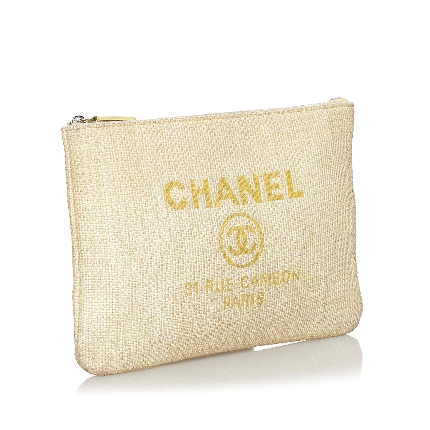 Chanel Deauville O- Raffia SHG Clutch Bag
