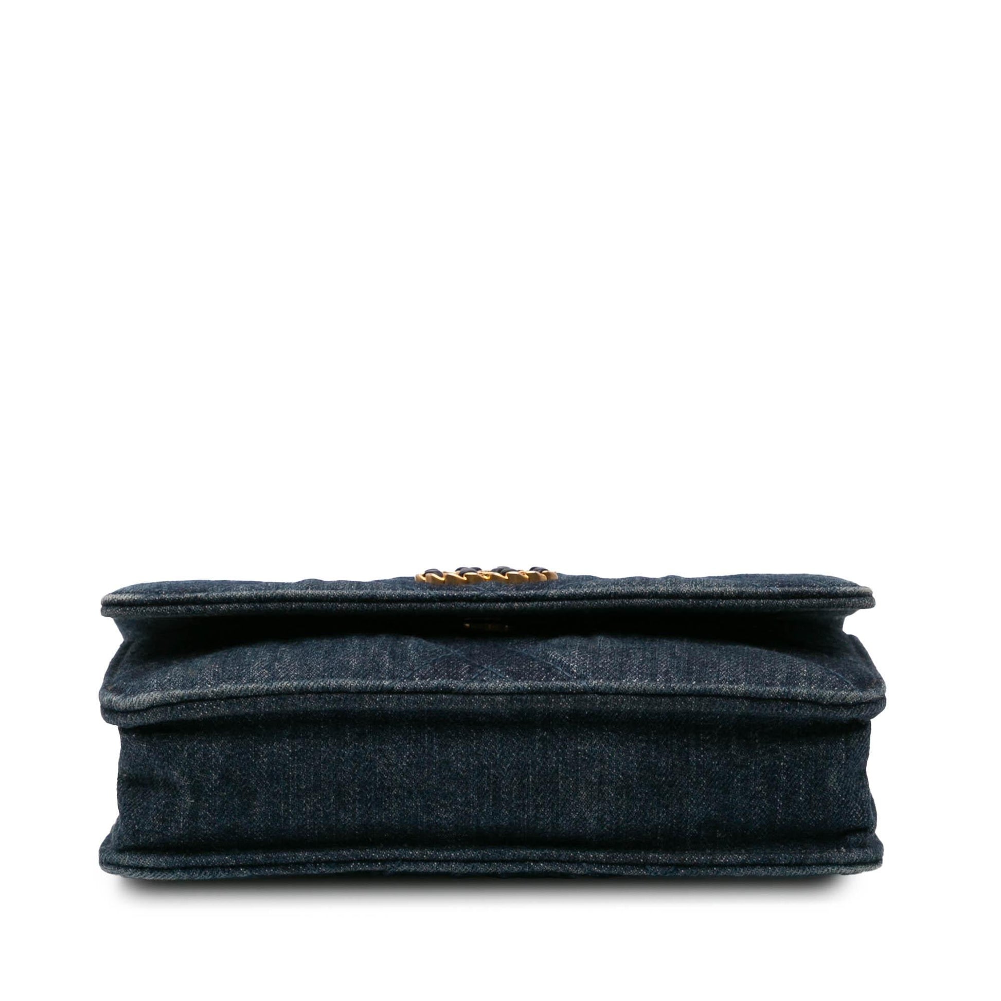Chanel Denim 19 Flap On Wallet Case