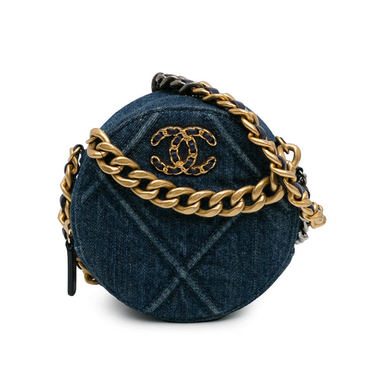 Chanel Denim 19 Round SHG-NNHtw0 Clutch Bag