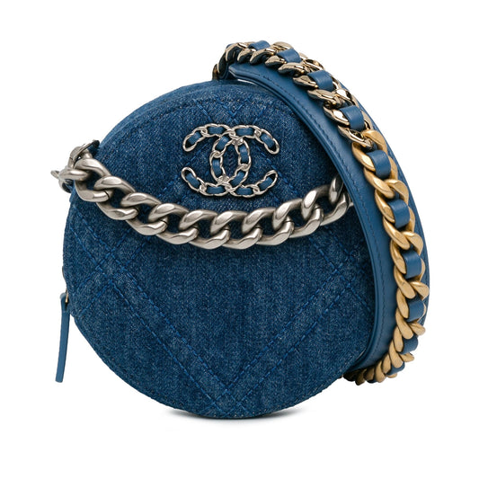 Chanel Denim 19 Round SHG-ZTvgcm Clutch Bag