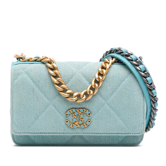 Chanel Denim 19 on Wallet Case