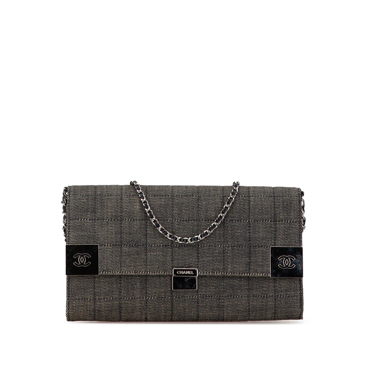 Chanel Denim Choco Bar Flap SHG-rispJa Handbag