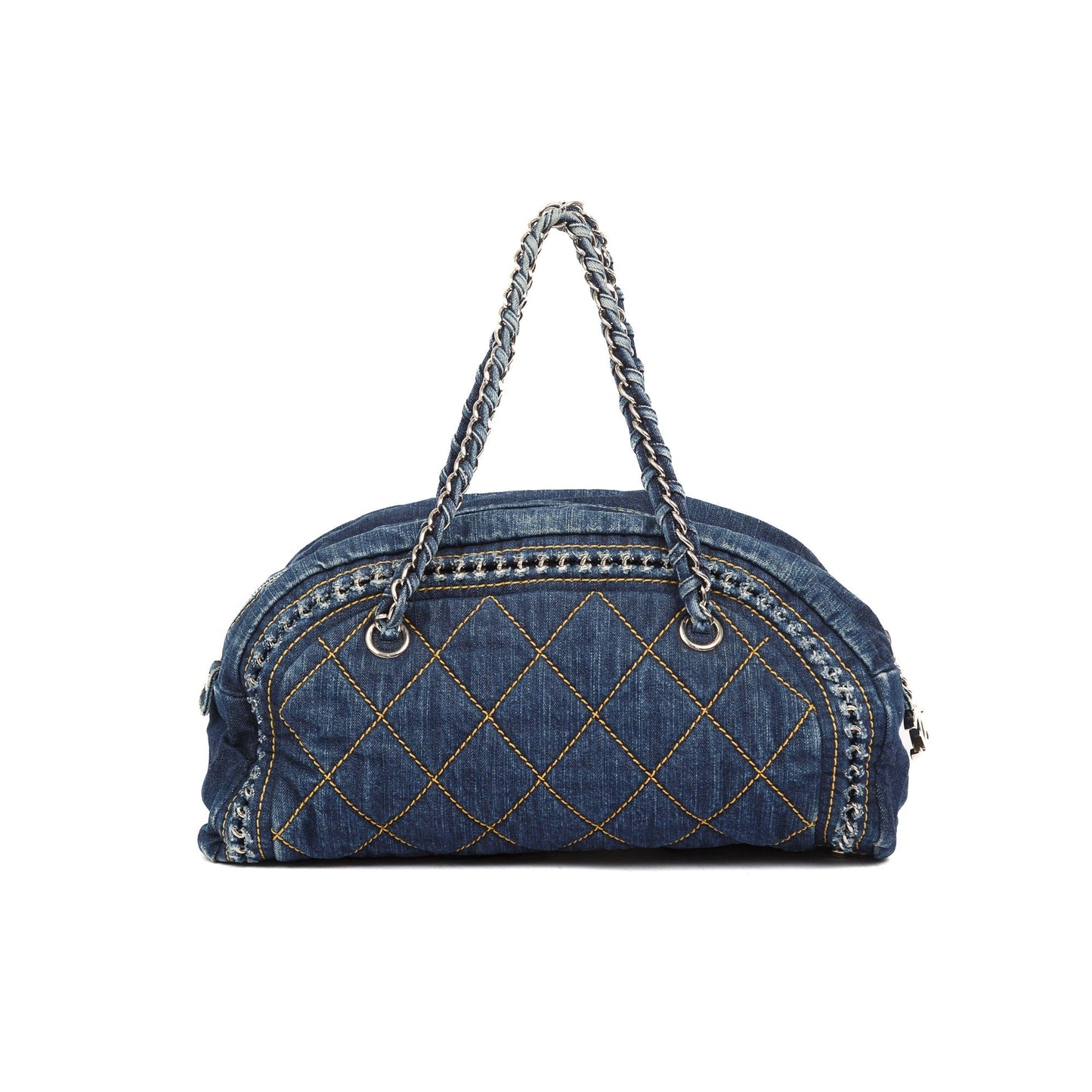 Chanel Denim Luxe Ligne Bowler Travel Bag