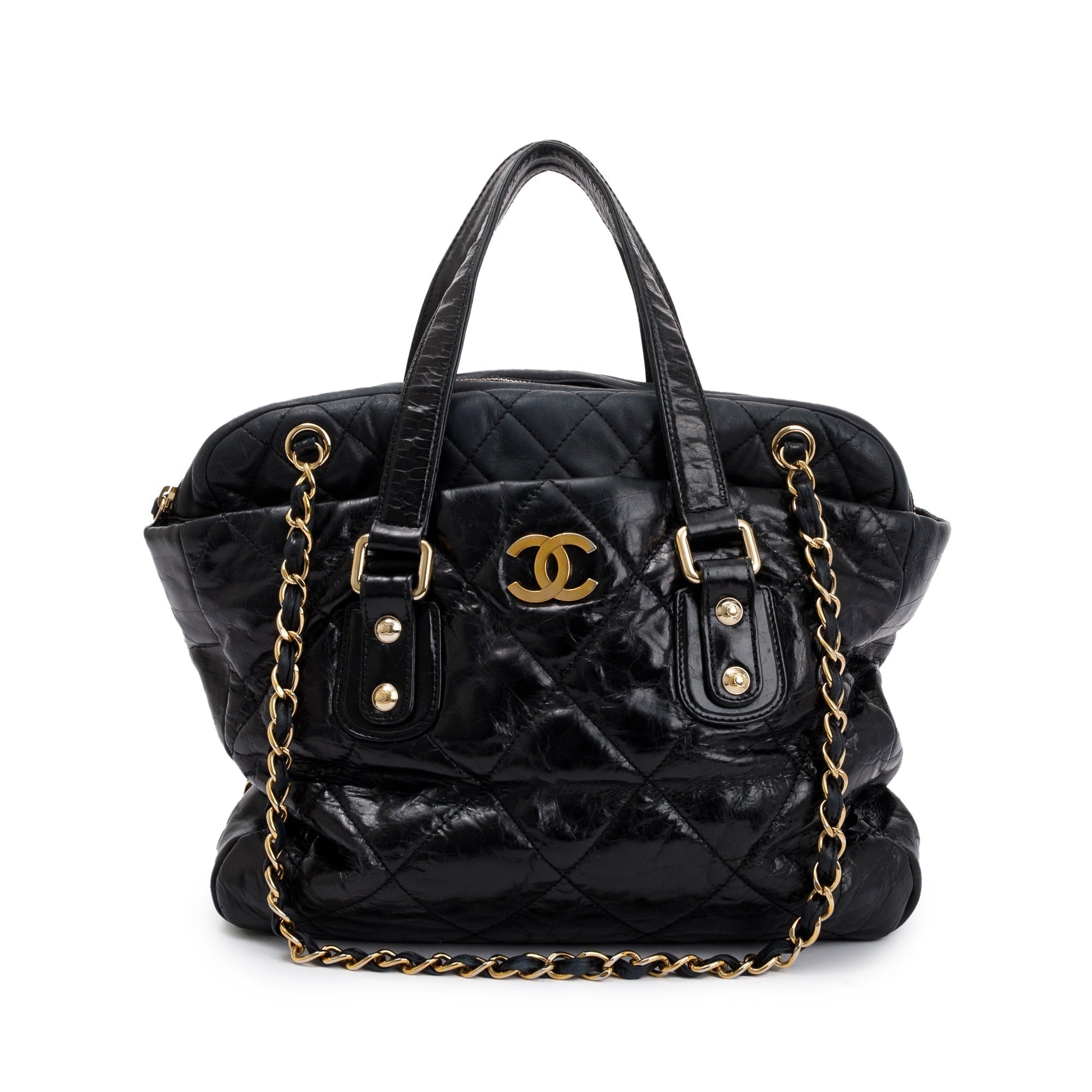 Chanel Glazed Portobello Leather Calfskin Travel Bag
