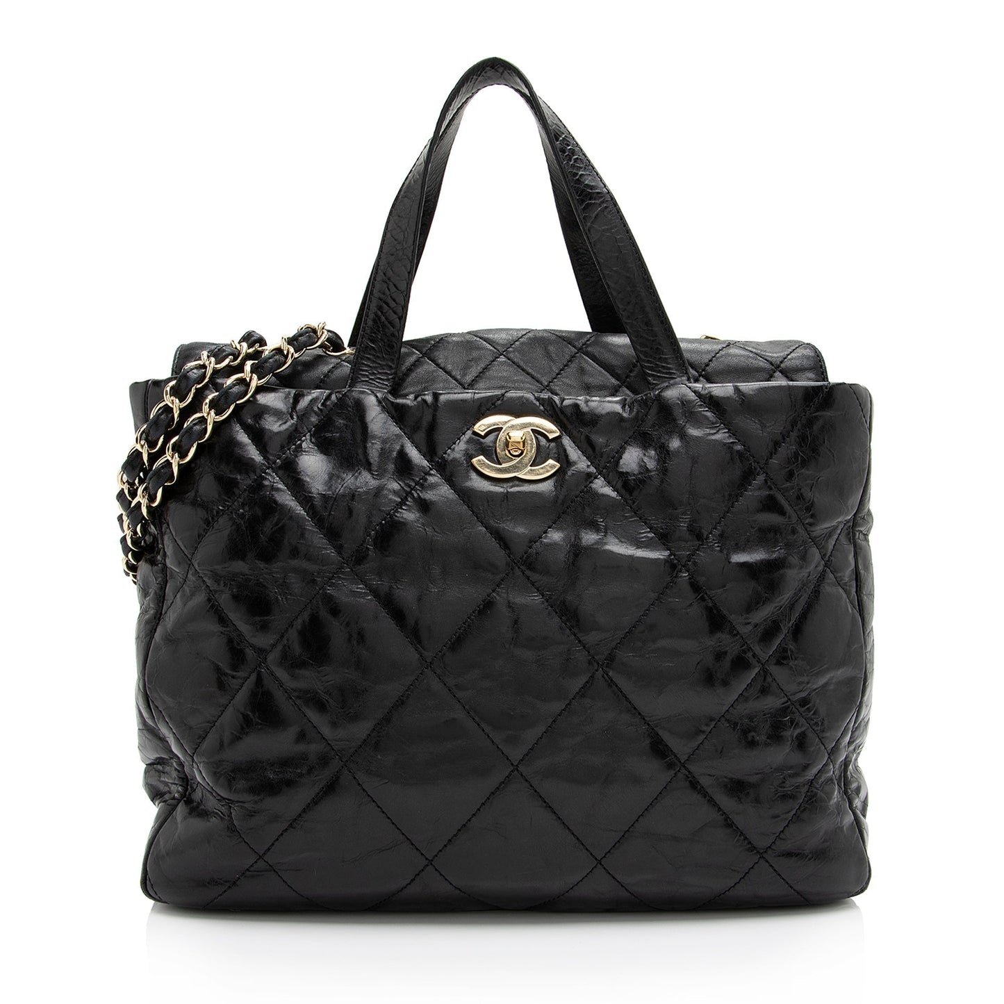 Chanel Glazed Calfskin Portobello SHF Tote Bag Tote Shf