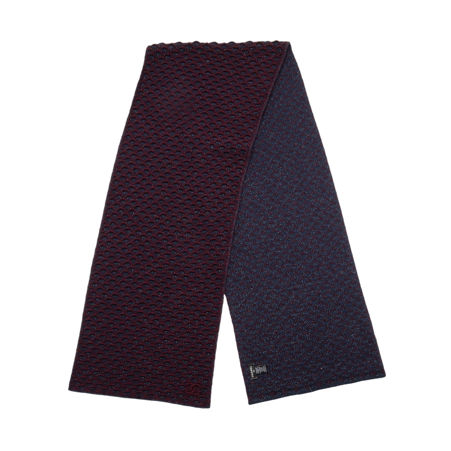 Chanel Cashmere Woven Glitter Scarf SHF-P0AWdl