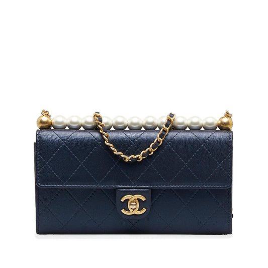 Chanel Goatskin Chic Pearls SHG-6JqQUh Clutch Bag