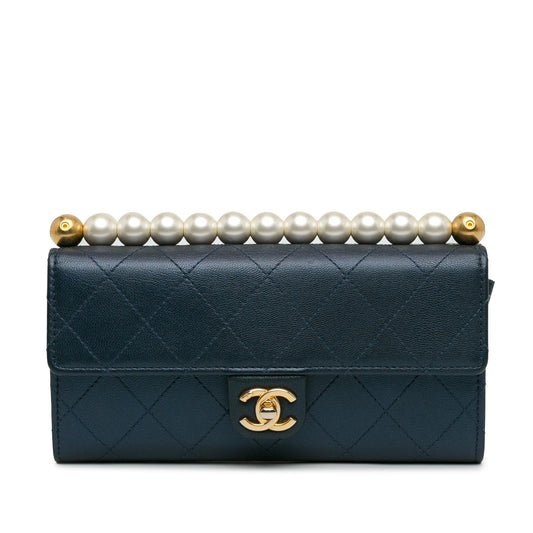 Chanel Goatskin Chic Pearls SHG-gHnbwe Clutch Bag