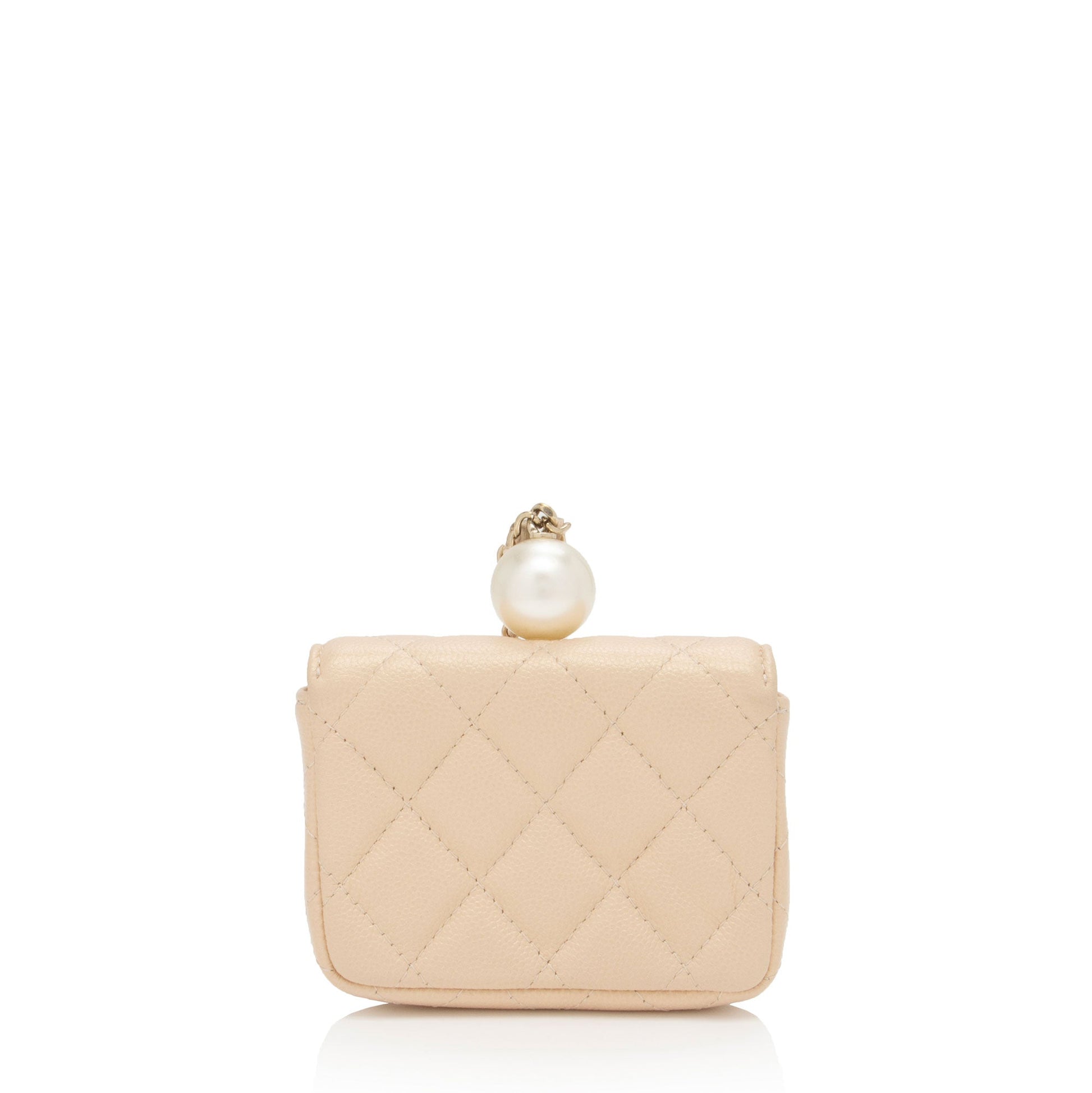 Chanel Iridescent Caviar Pearl On Top Leather Crossbody Bag