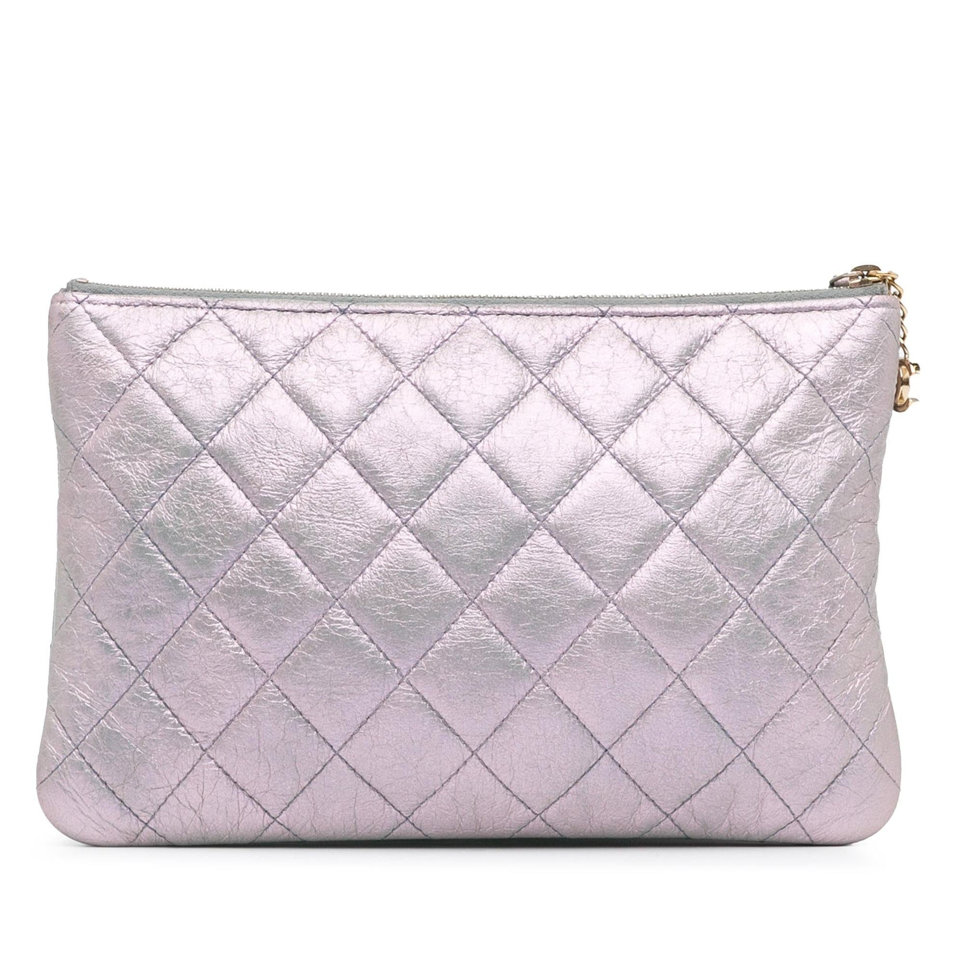Chanel Iridescent Crumpled Calfskin Trio Cosmetic SHG-znMKyB Handbag
