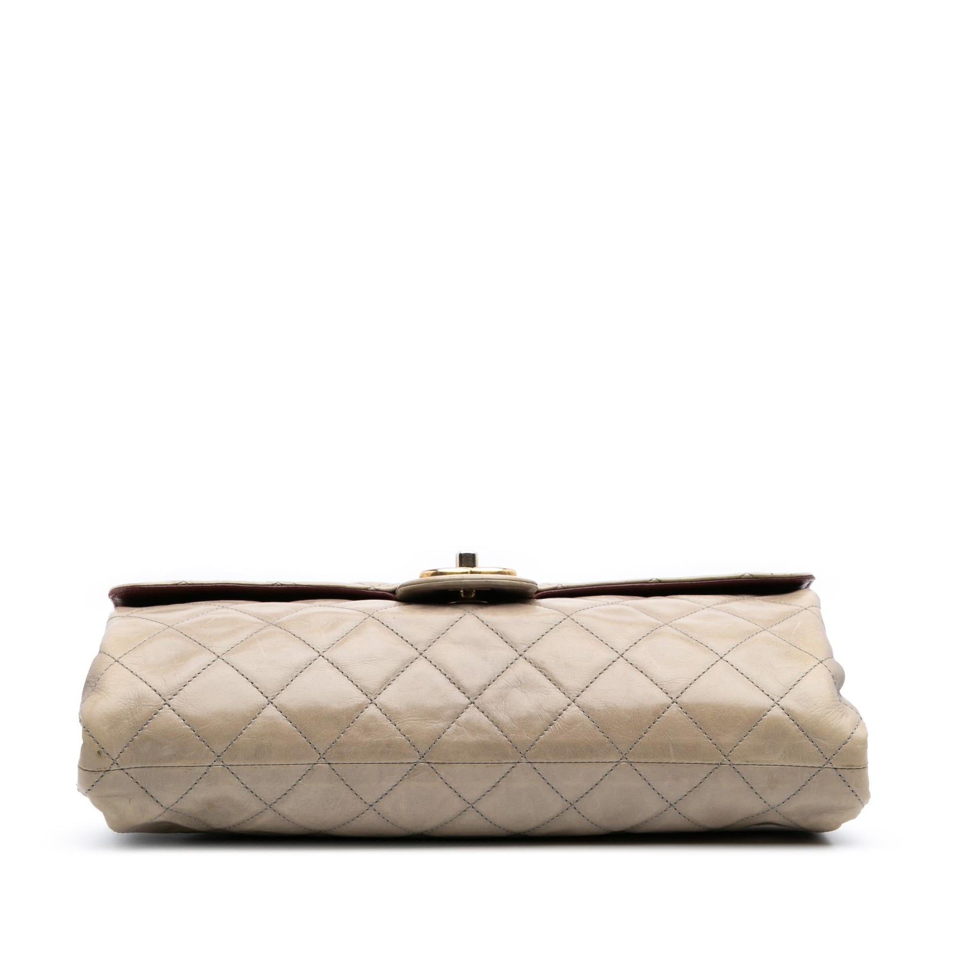 Chanel Jumbo CC Quilted Calfskin Straight Flap Handbag