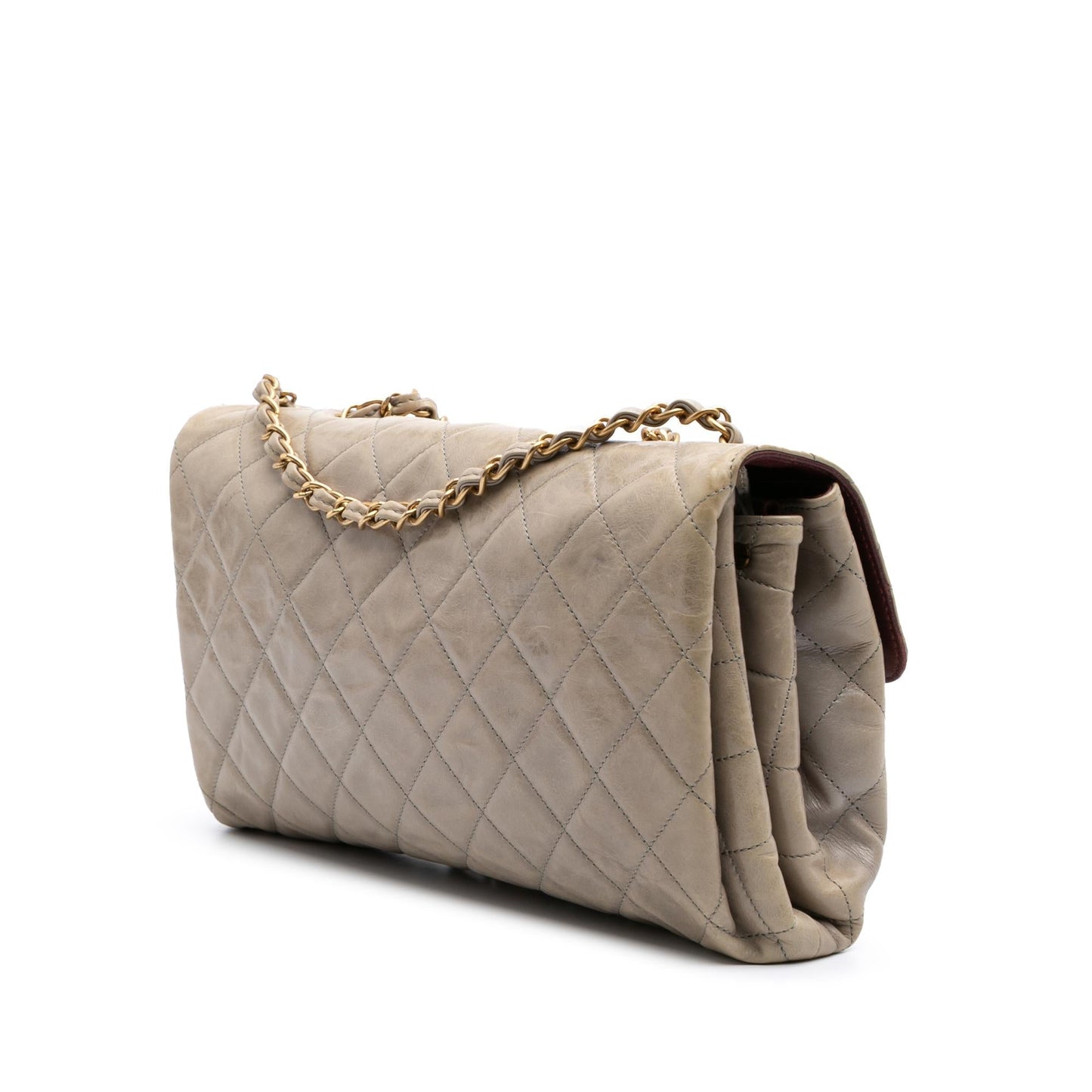 Chanel Jumbo CC Quilted Calfskin Straight Flap Handbag