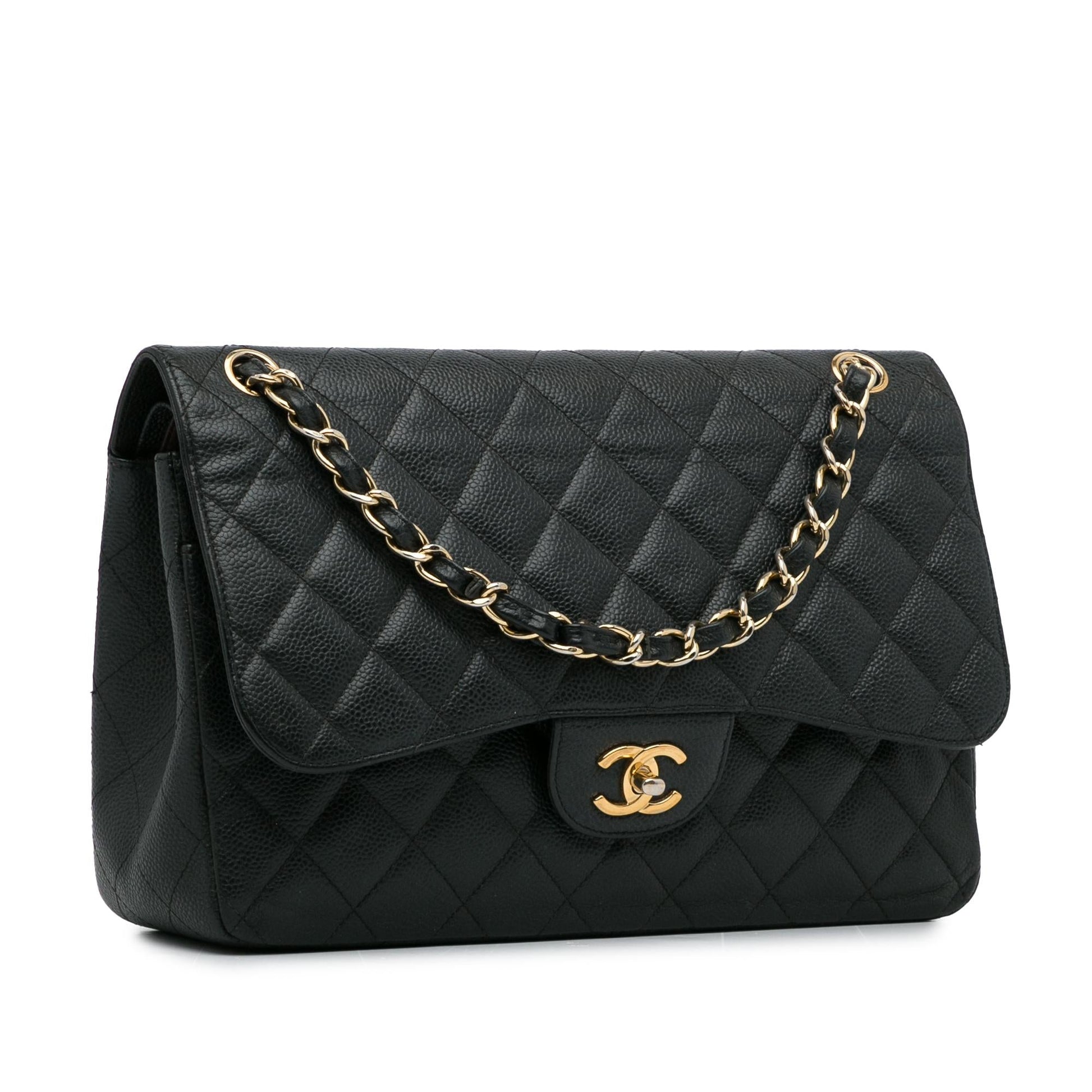 Chanel Jumbo Classic Caviar Double Flap SHG-KP2qbj Handbag