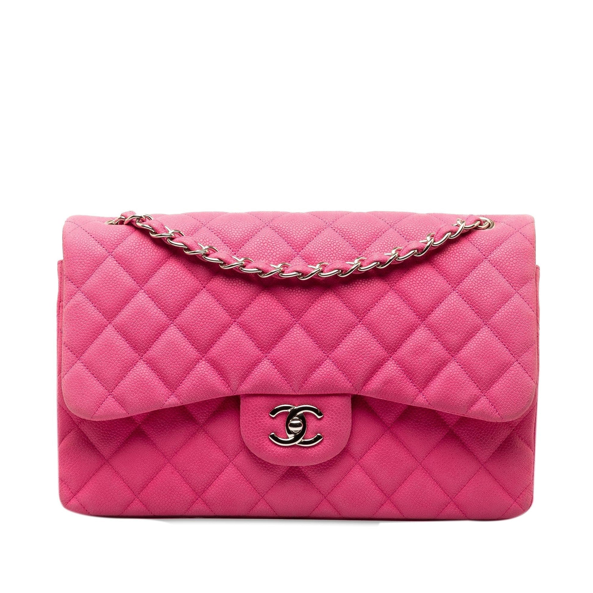 Chanel Jumbo Classic Caviar Double (SHG- ClhK) Handbag Denim Mini Jewelry