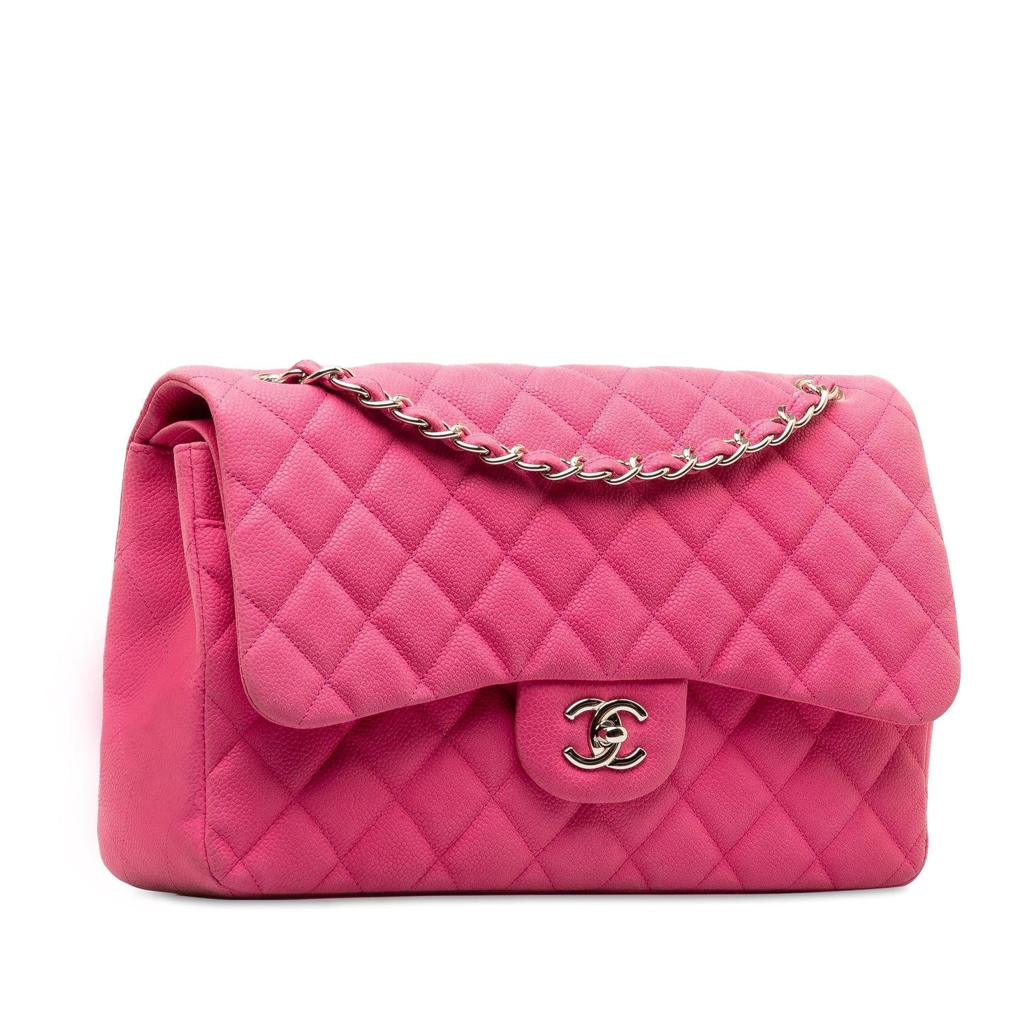 Chanel Jumbo Classic Caviar Double (SHG- ClhK) Handbag Denim Mini Jewelry