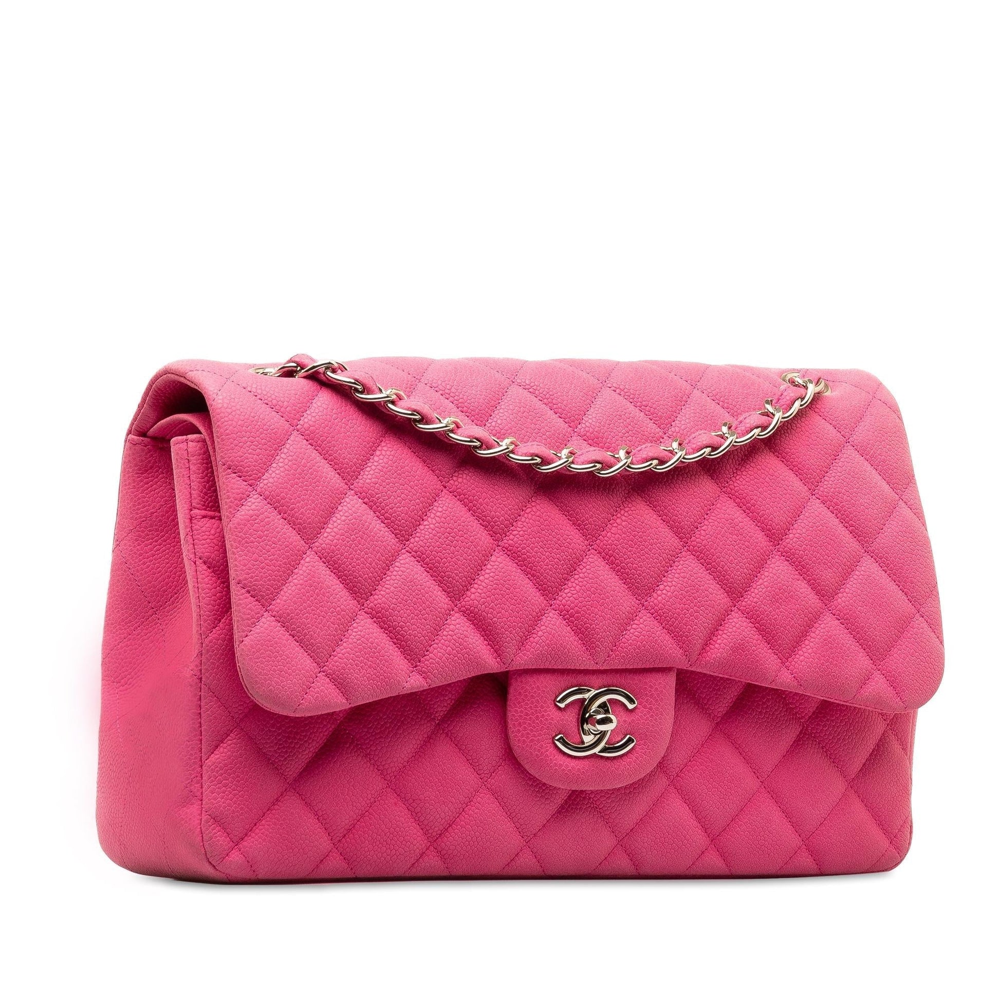 Chanel Jumbo Classic Caviar Double (SHG- ClhK) Handbag Denim Mini Jewelry