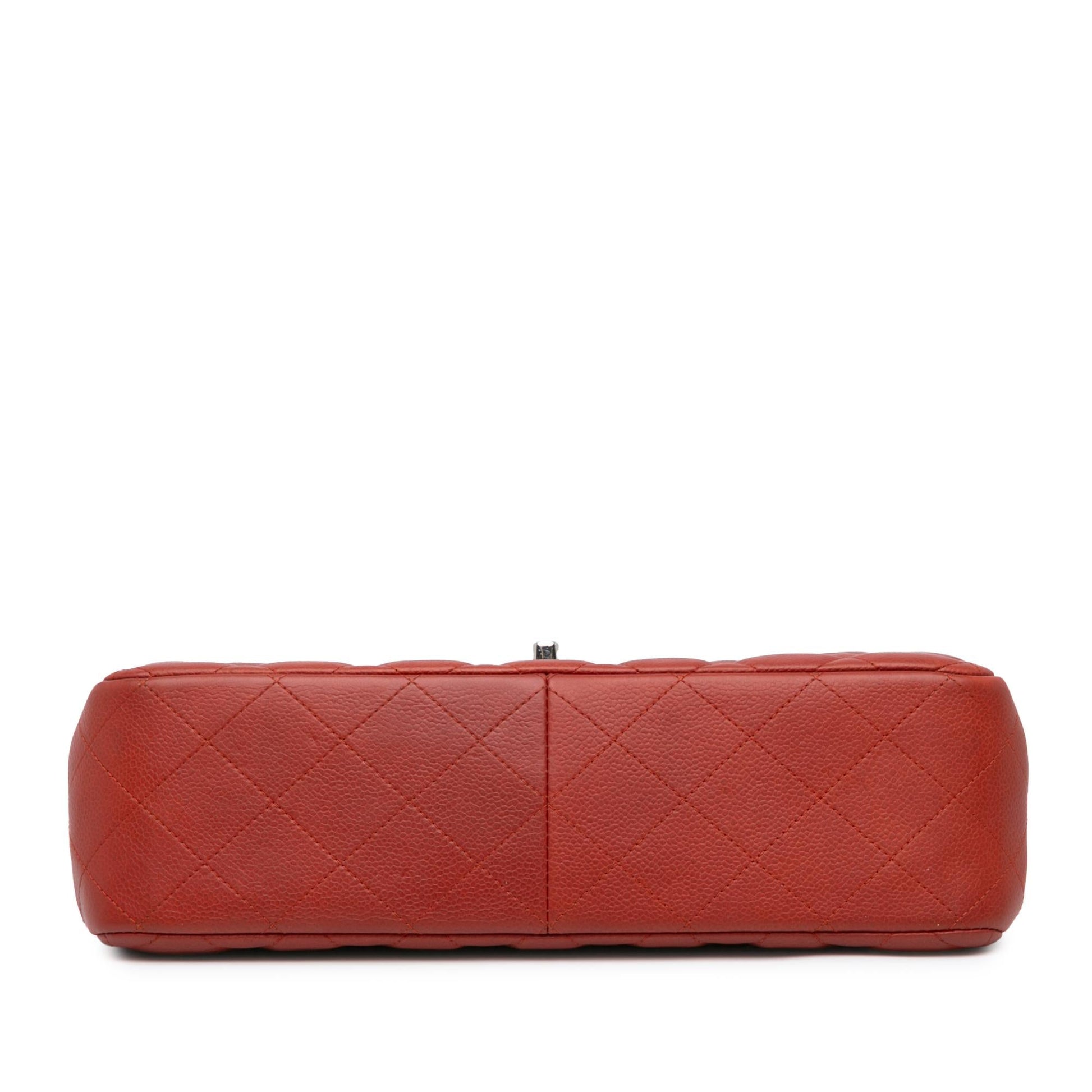 Chanel Jumbo Classic Caviar Double Flap Handbag Shg Y23Zwg