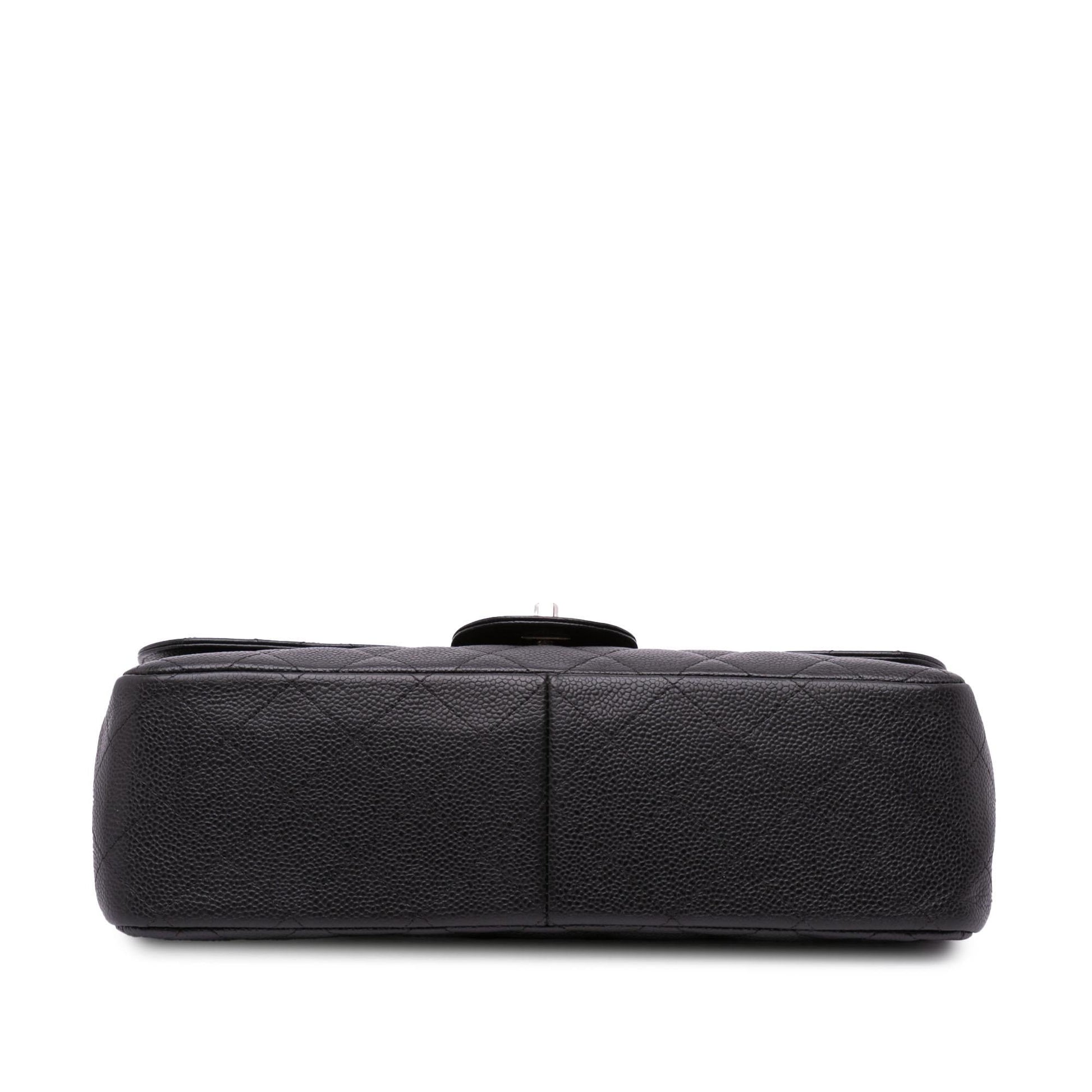 Chanel Jumbo Classic Caviar Double Flap Handbag Flap 5