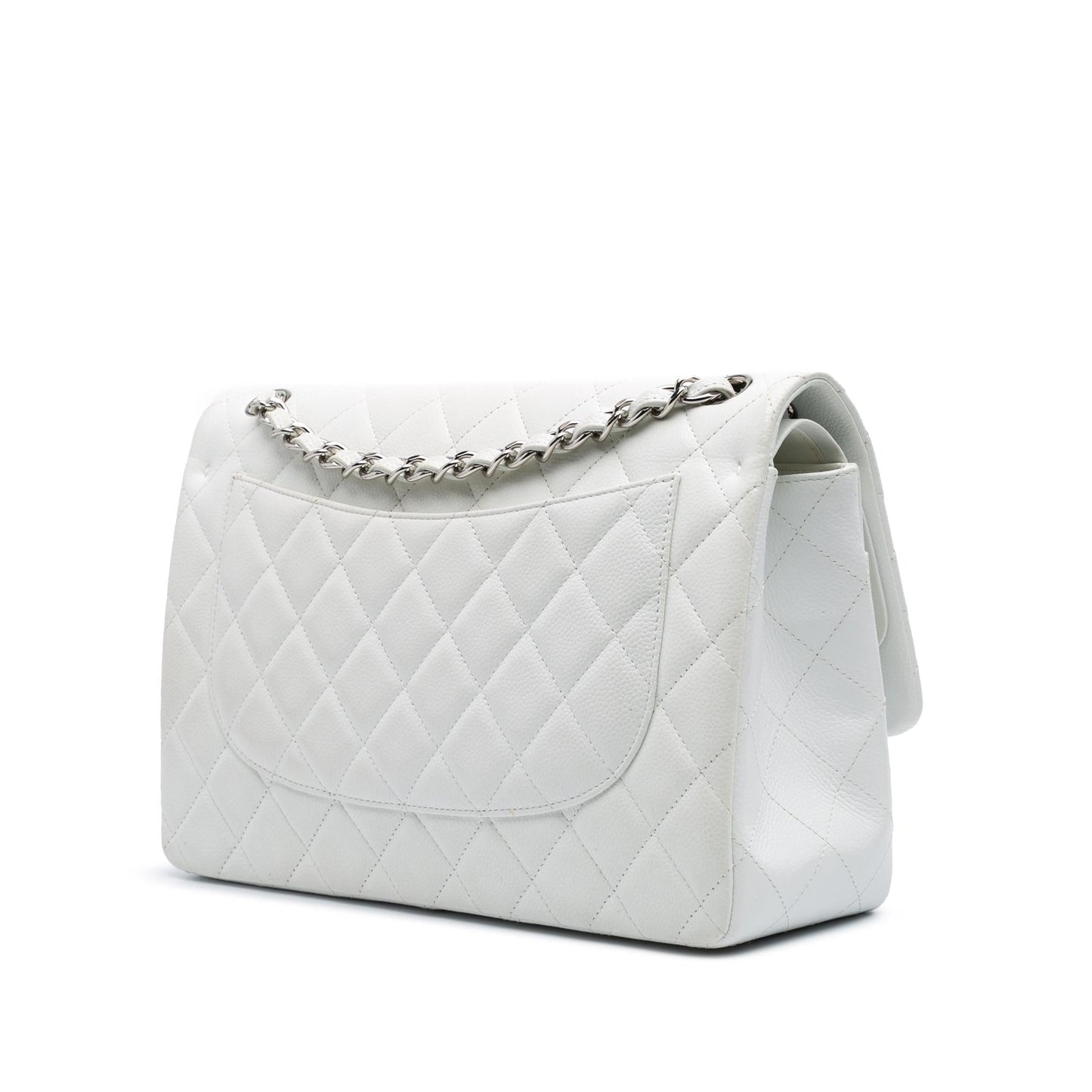 Chanel Jumbo Classic Caviar Double Flap Handbag Flap 11
