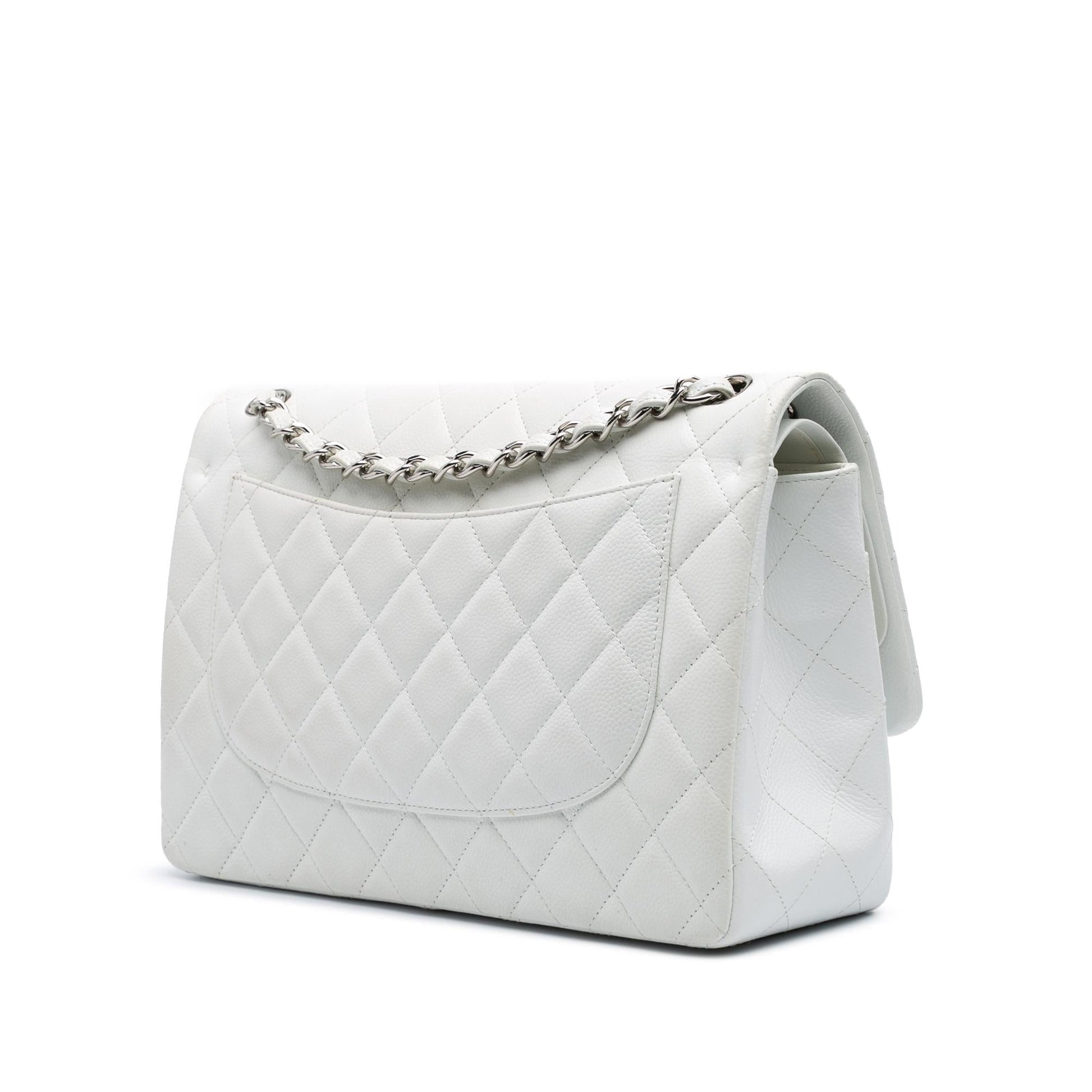 Chanel Jumbo Classic Caviar Double Flap Handbag Flap 11