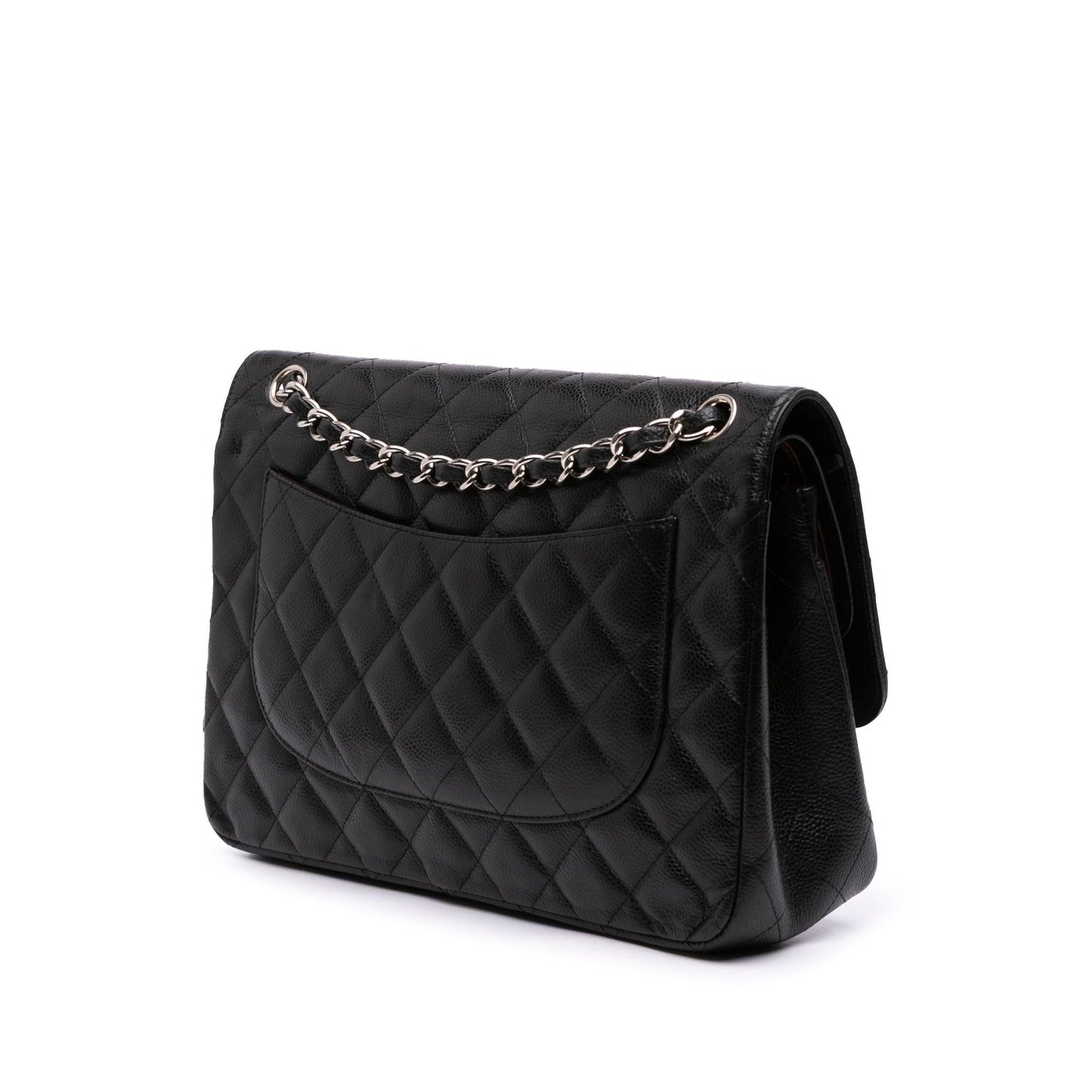 Chanel Jumbo Classic Caviar Double Flap Handbag Flap 12