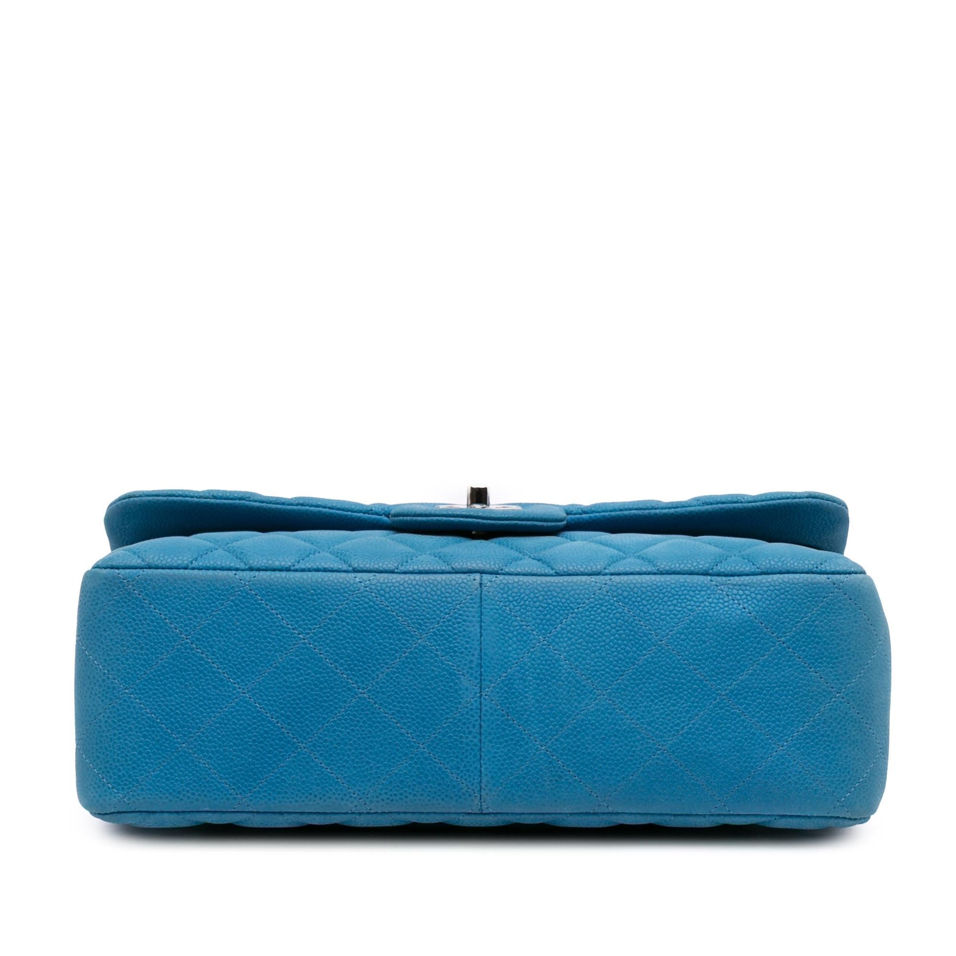 Chanel Jumbo Classic Caviar Double Flap Handbag Flap 19