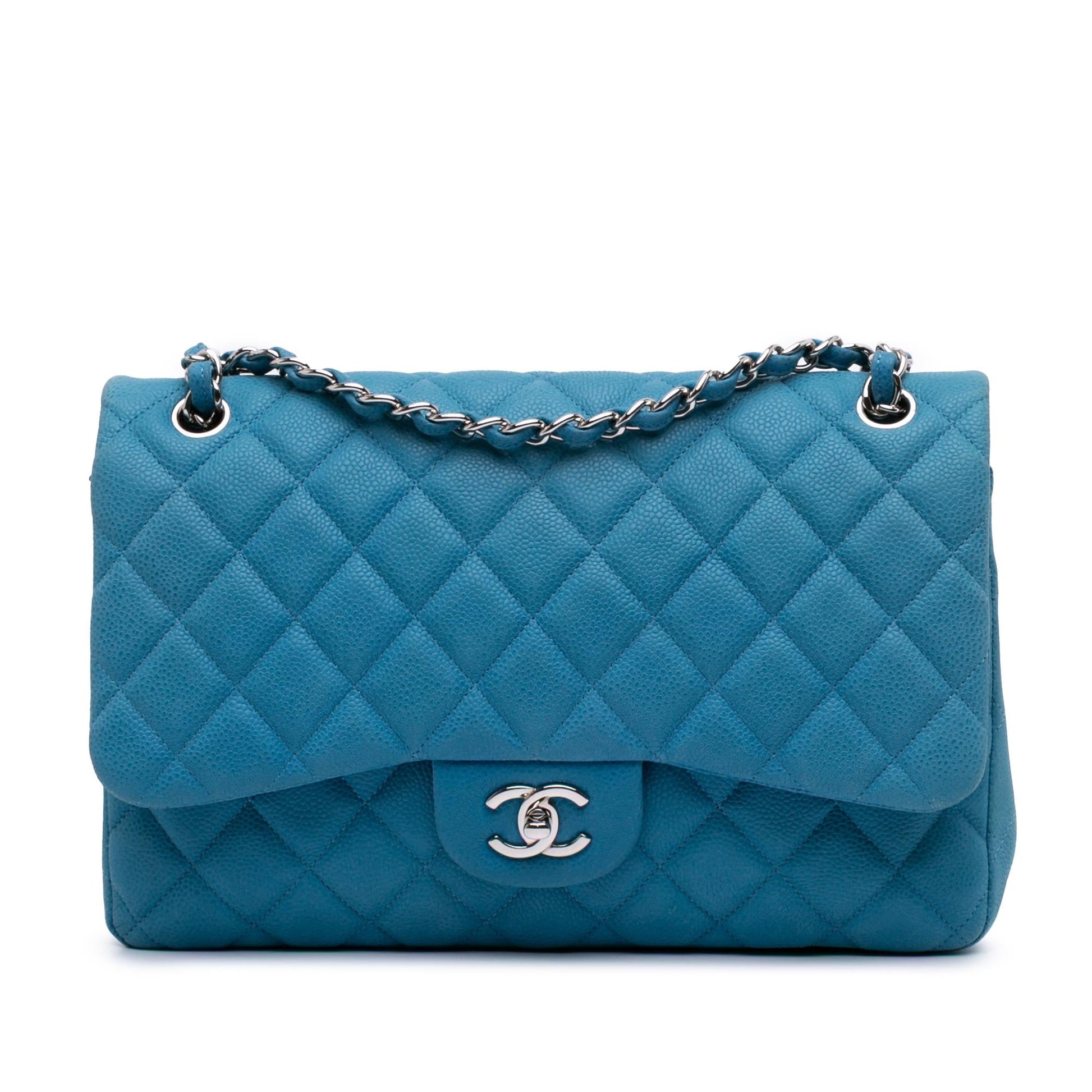 Chanel Jumbo Classic Caviar Double Flap Handbag Flap 19