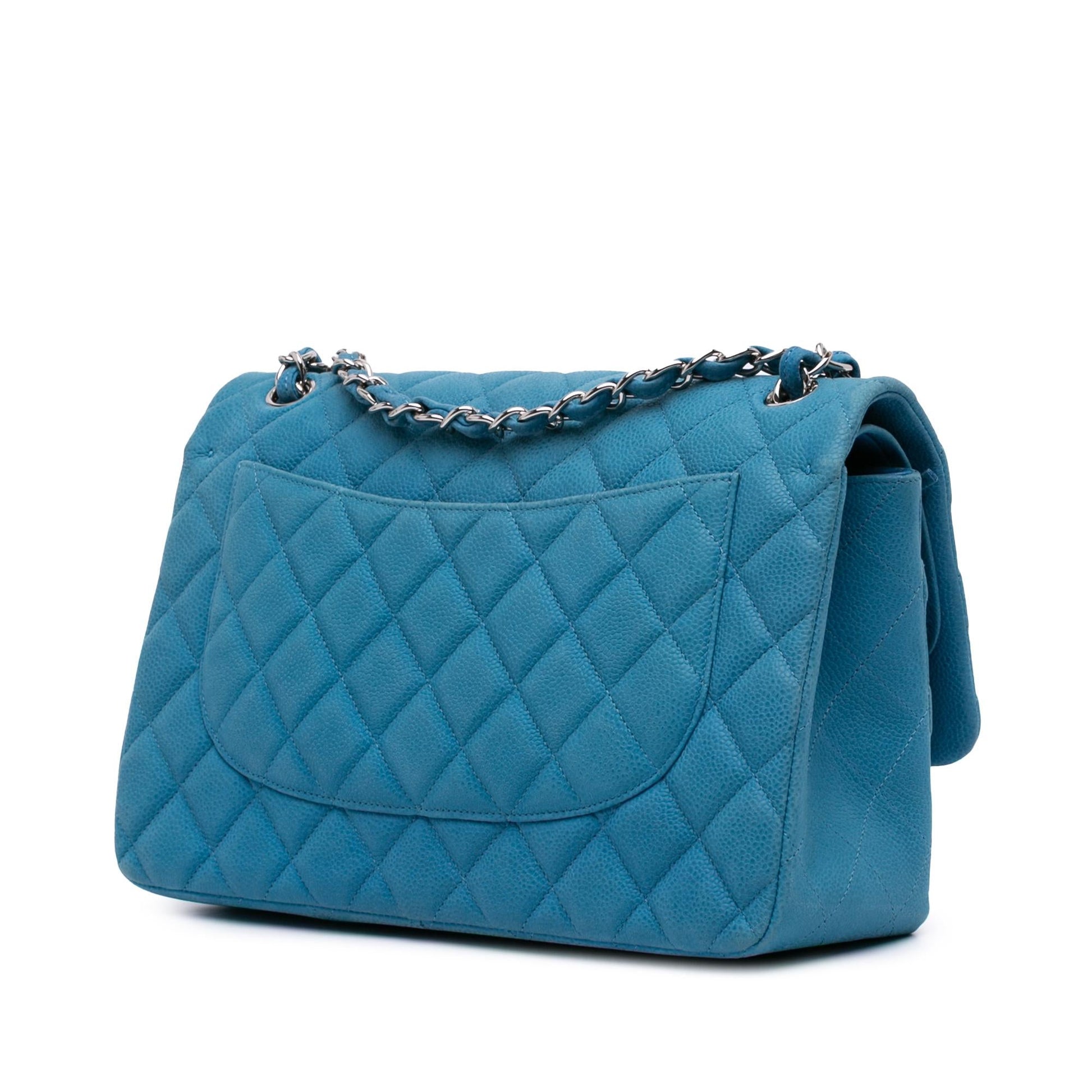 Chanel Jumbo Classic Caviar Double Flap Handbag Flap 19