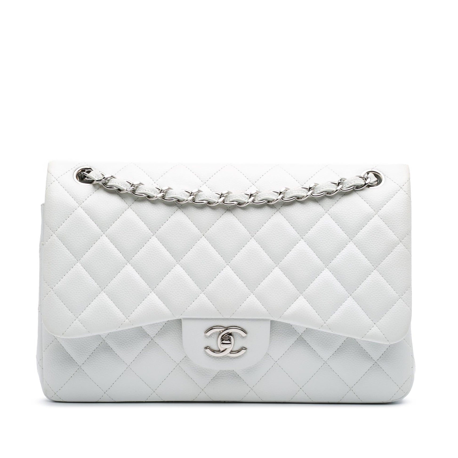 Chanel Jumbo Classic Caviar Double Flap Handbag Flap 15